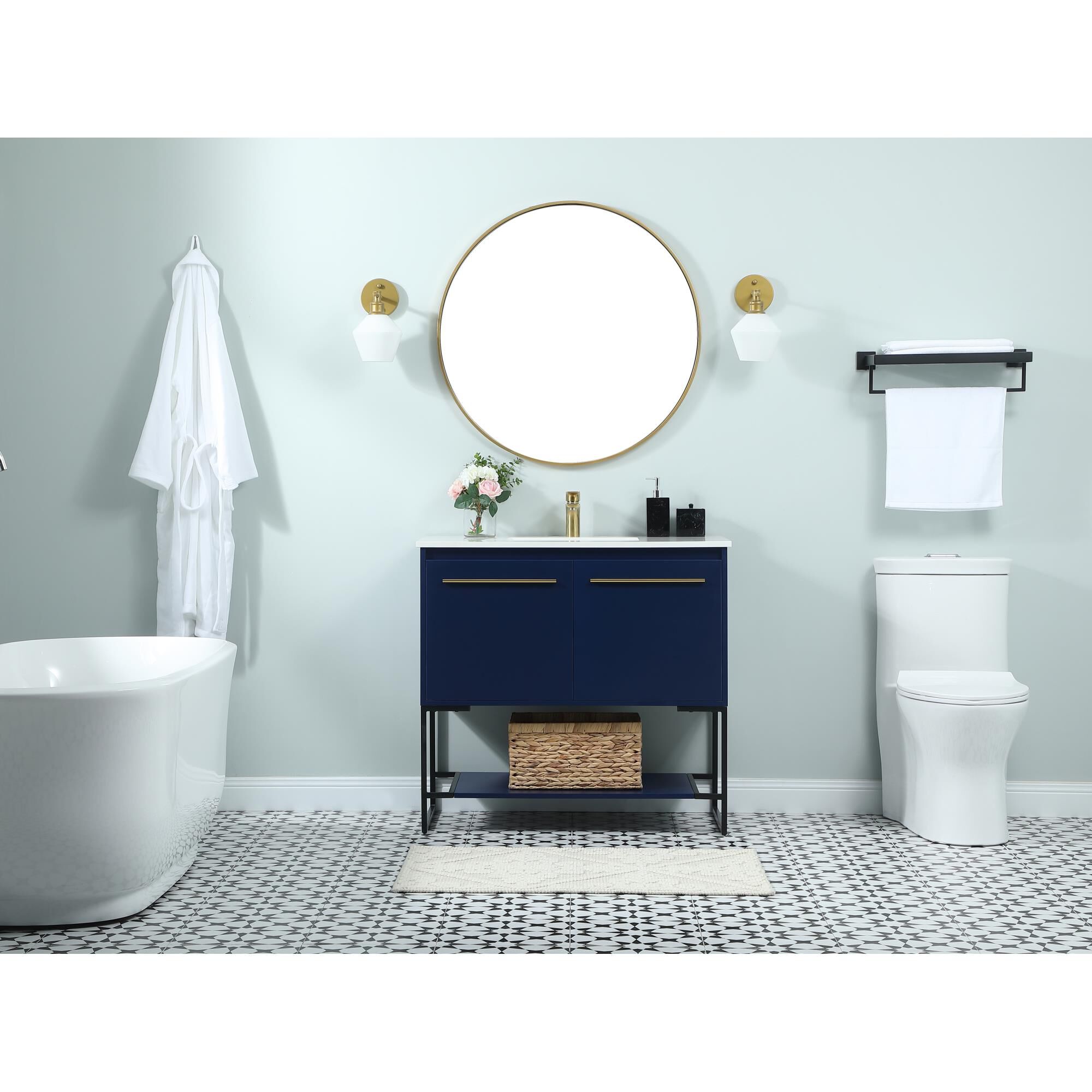 Shown in Blue finish