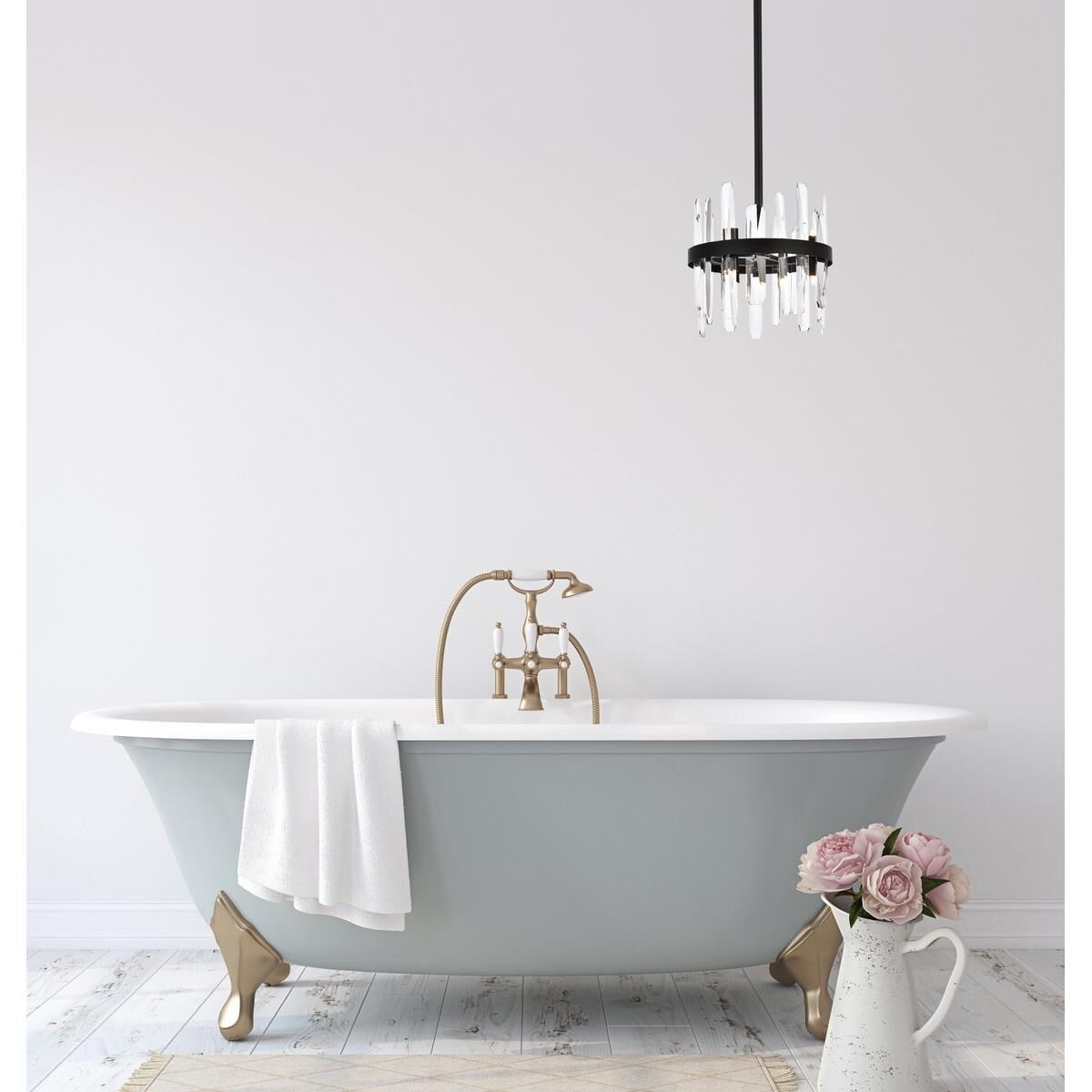 Shown in Black finish and Royal Cut Clear crystal