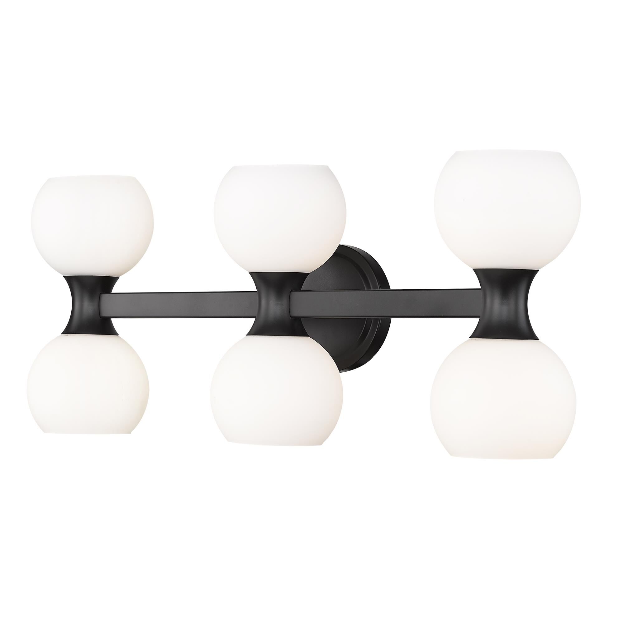 Shown in Matte Black finish and Matte Opal glass