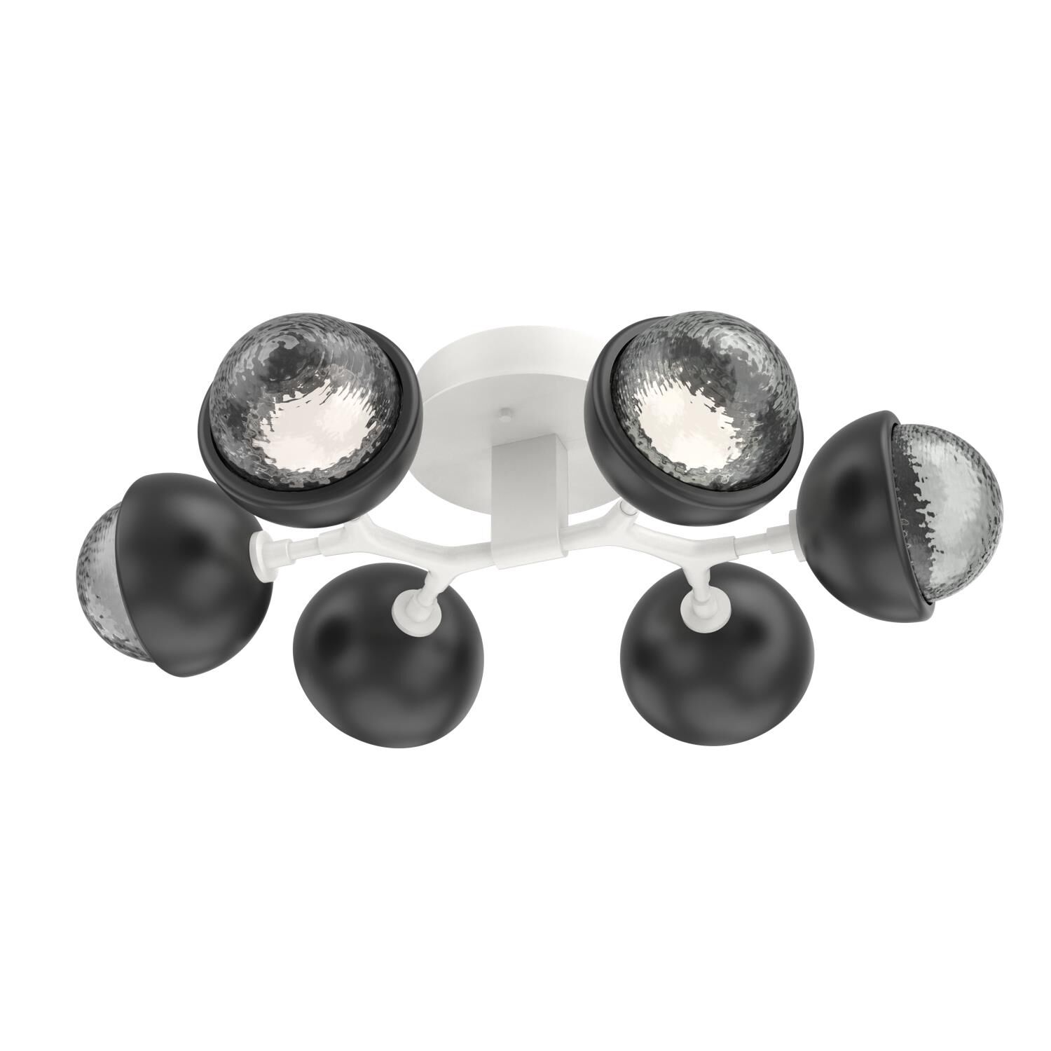 Shown in Salt White finish and Smoke glass and Matte Black accent