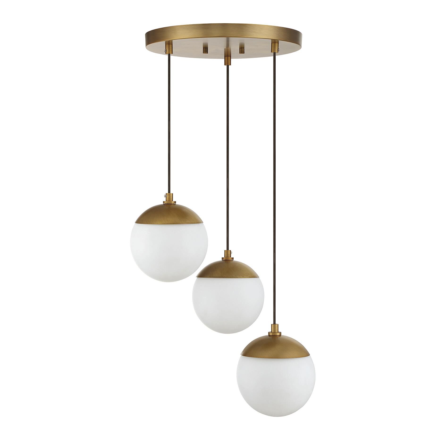 13 Inch 3 Light LED Multi Light Pendant by Meridian Lighting