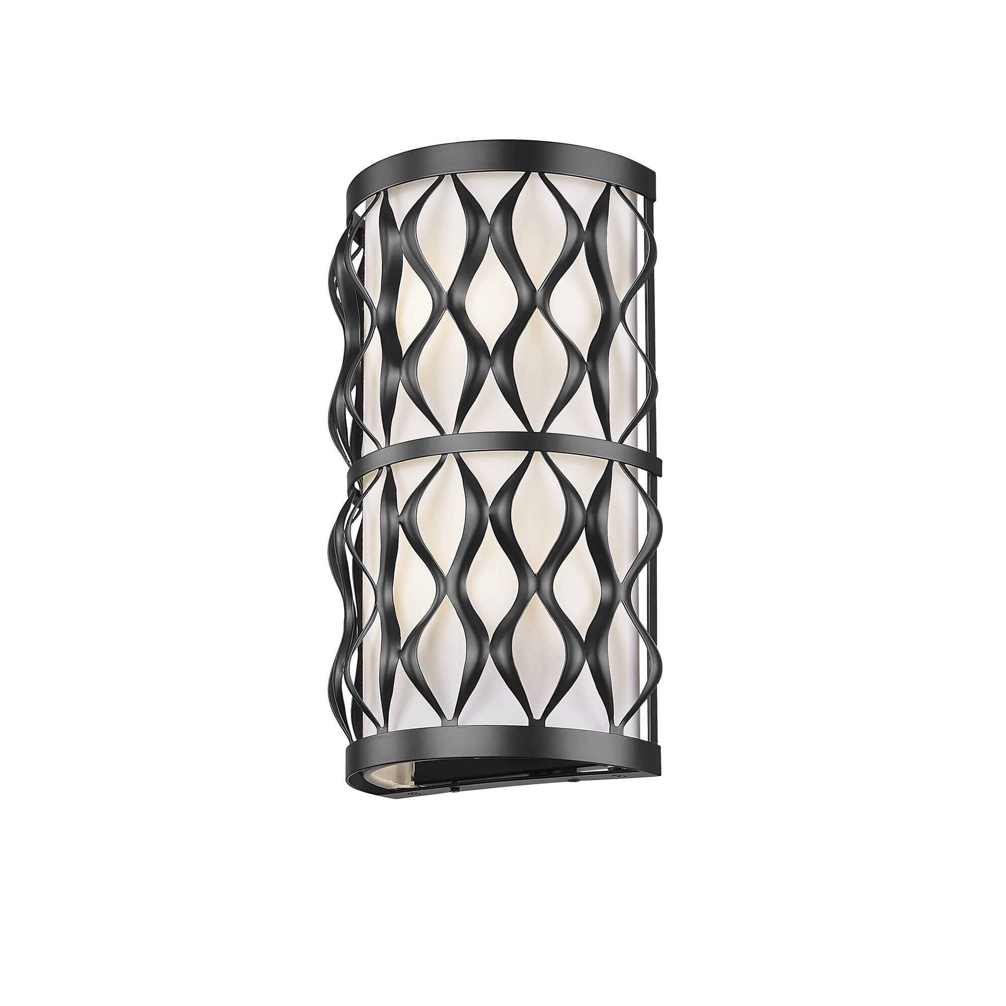 Shown in Matte Black finish and White glass and White shade