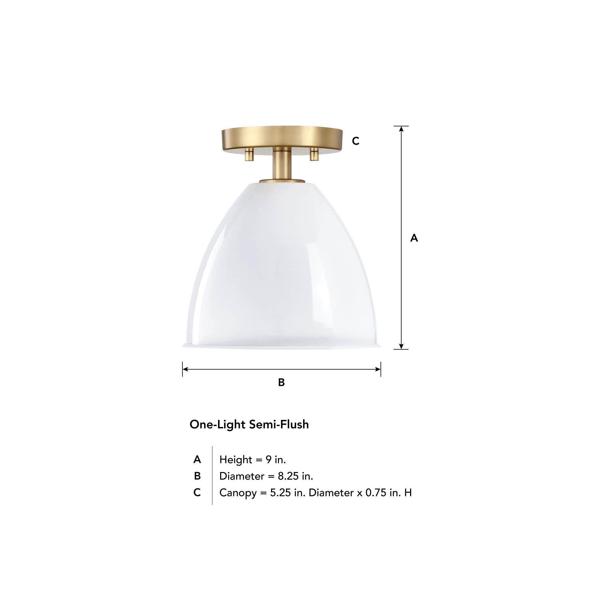 Shown in Brushed Gold finish and Ice Mist shade