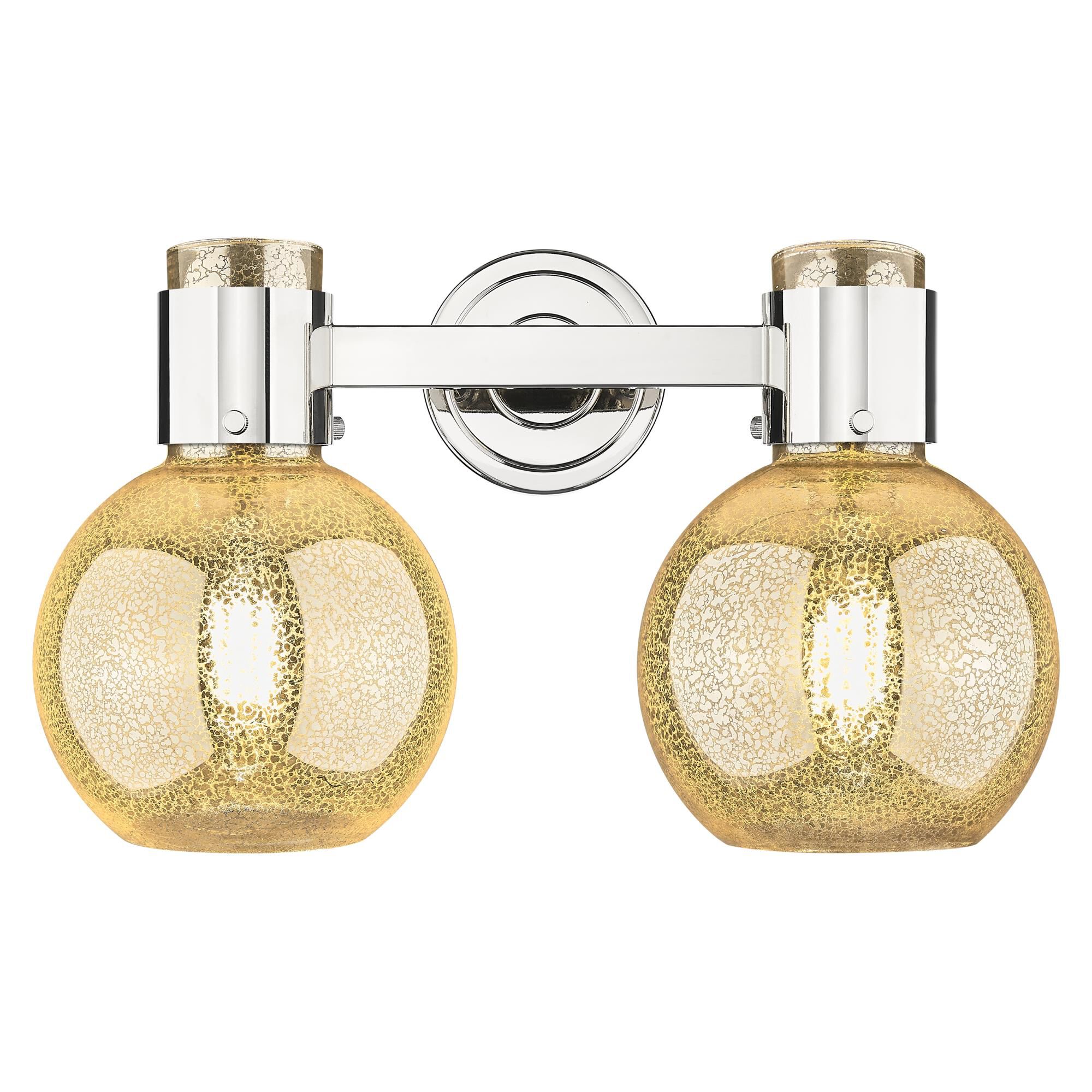 Shown in Polished Nickel finish and Mercury glass