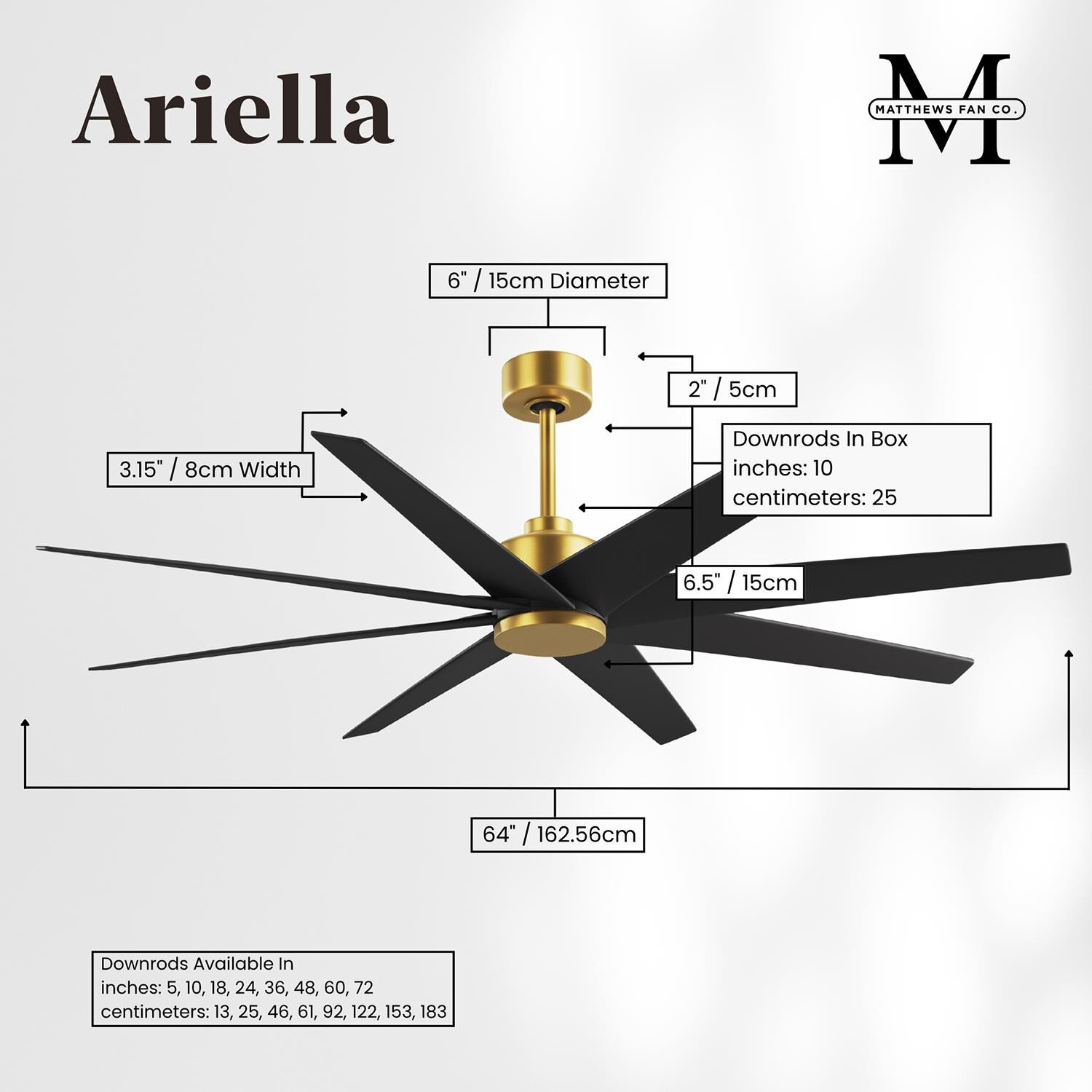 Shown in Brushed Brass finish