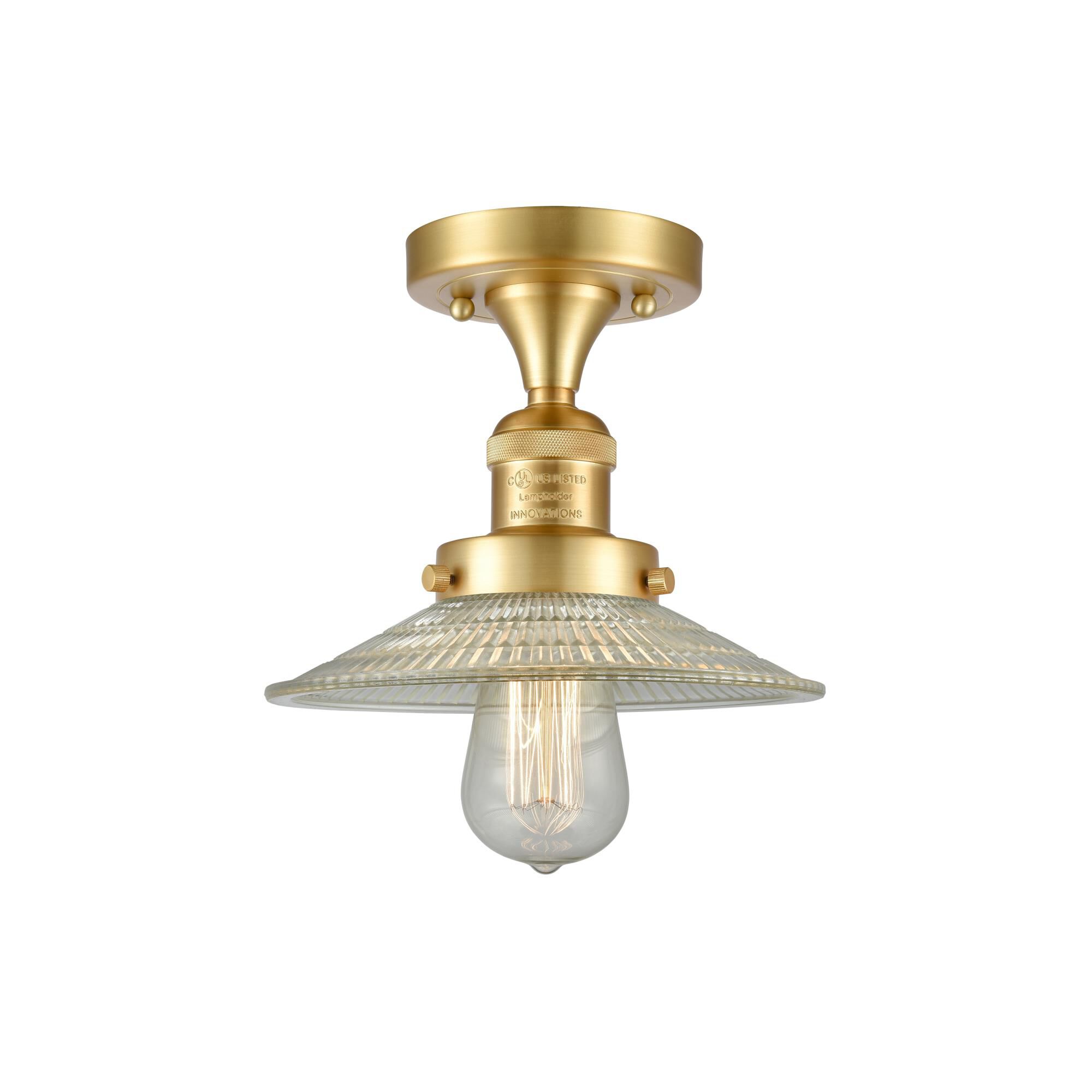 Bruno Marashlian Halophane 8 Inch 1 Light LED Semi Flush Mount by Innovations Lighting