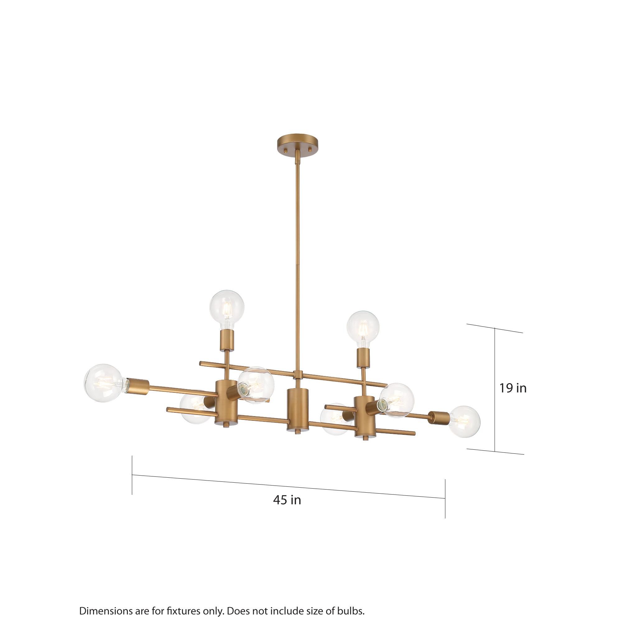 Delphi 45 Inch 8 Light Linear Suspension Light by Nuvo Lighting