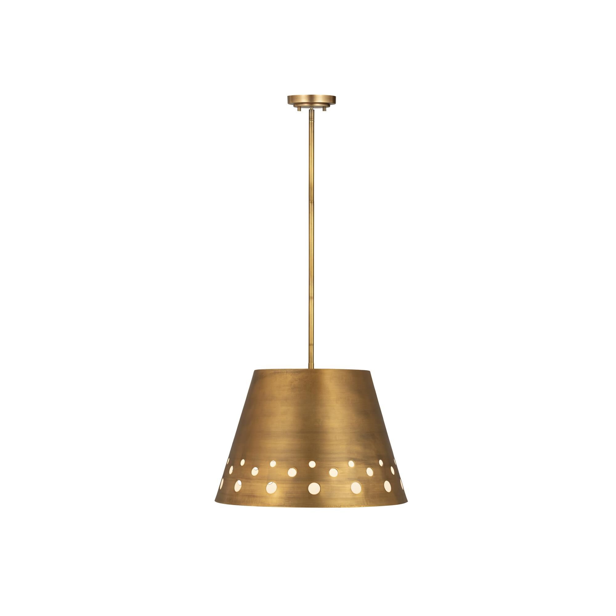 Shown in Rubbed Brass finish and Iron glass and Iron shade