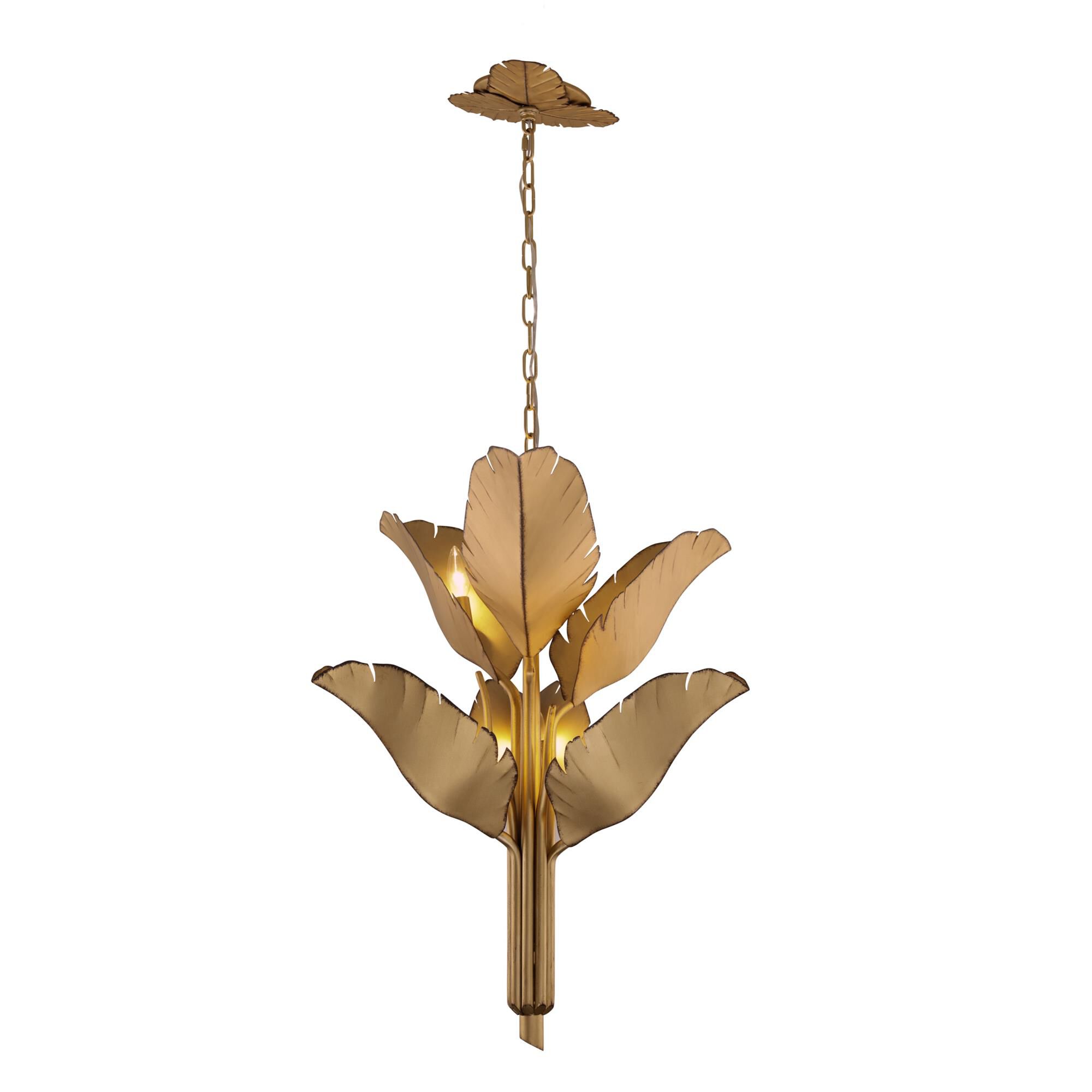 Banana Leaf 25 Inch 6 Light Chandelier by Varaluz