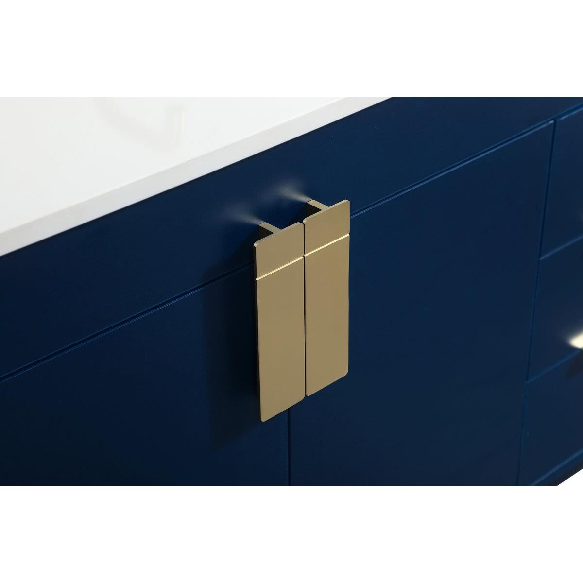 Shown in Blue finish and With Backsplash accent