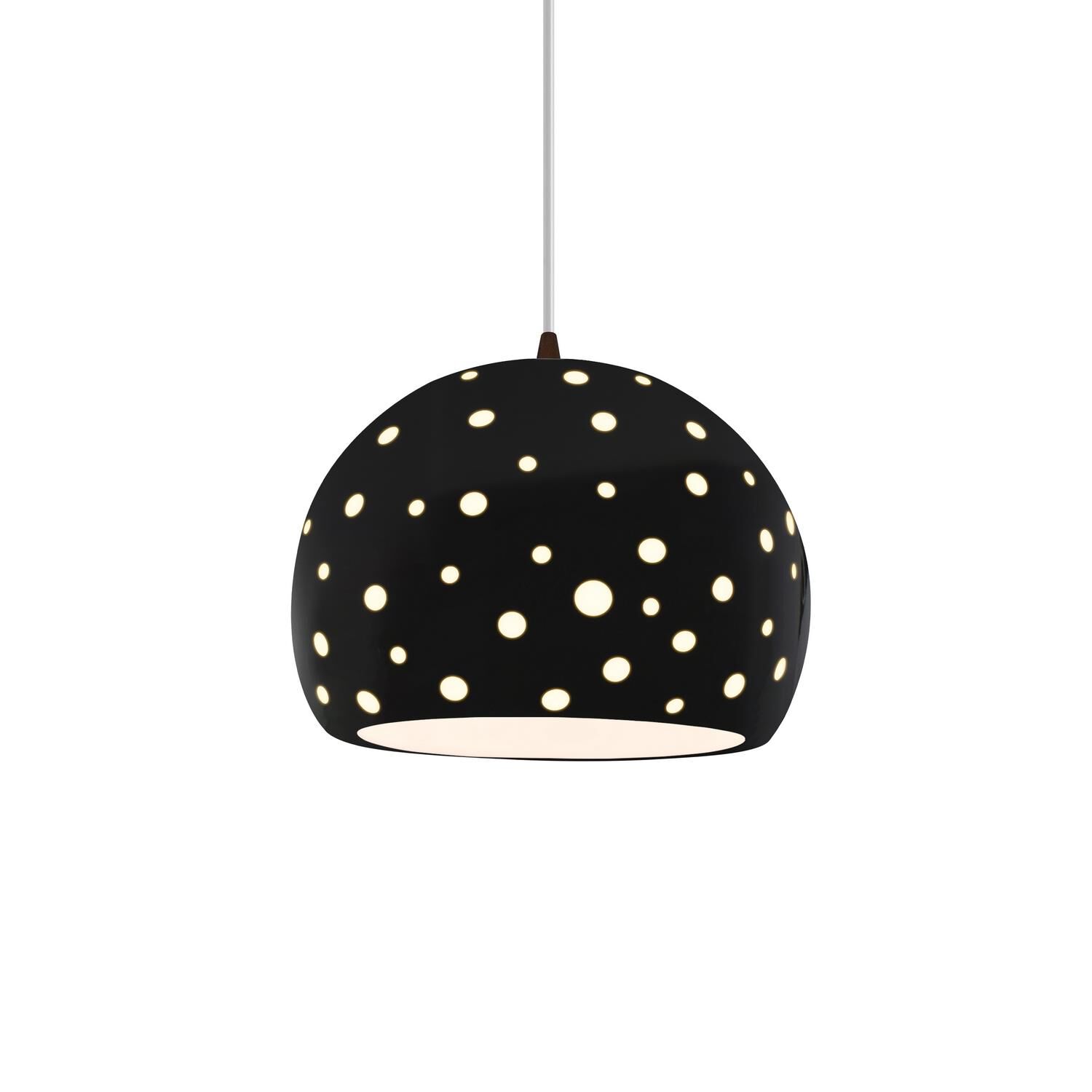 Perforated Globe 10 Inch Large Pendant by Justice Design Group