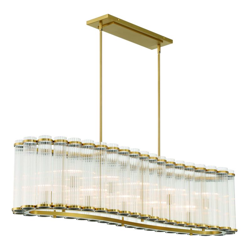 Glasbury Medium Linear Chandelier by Eurofase Lighting