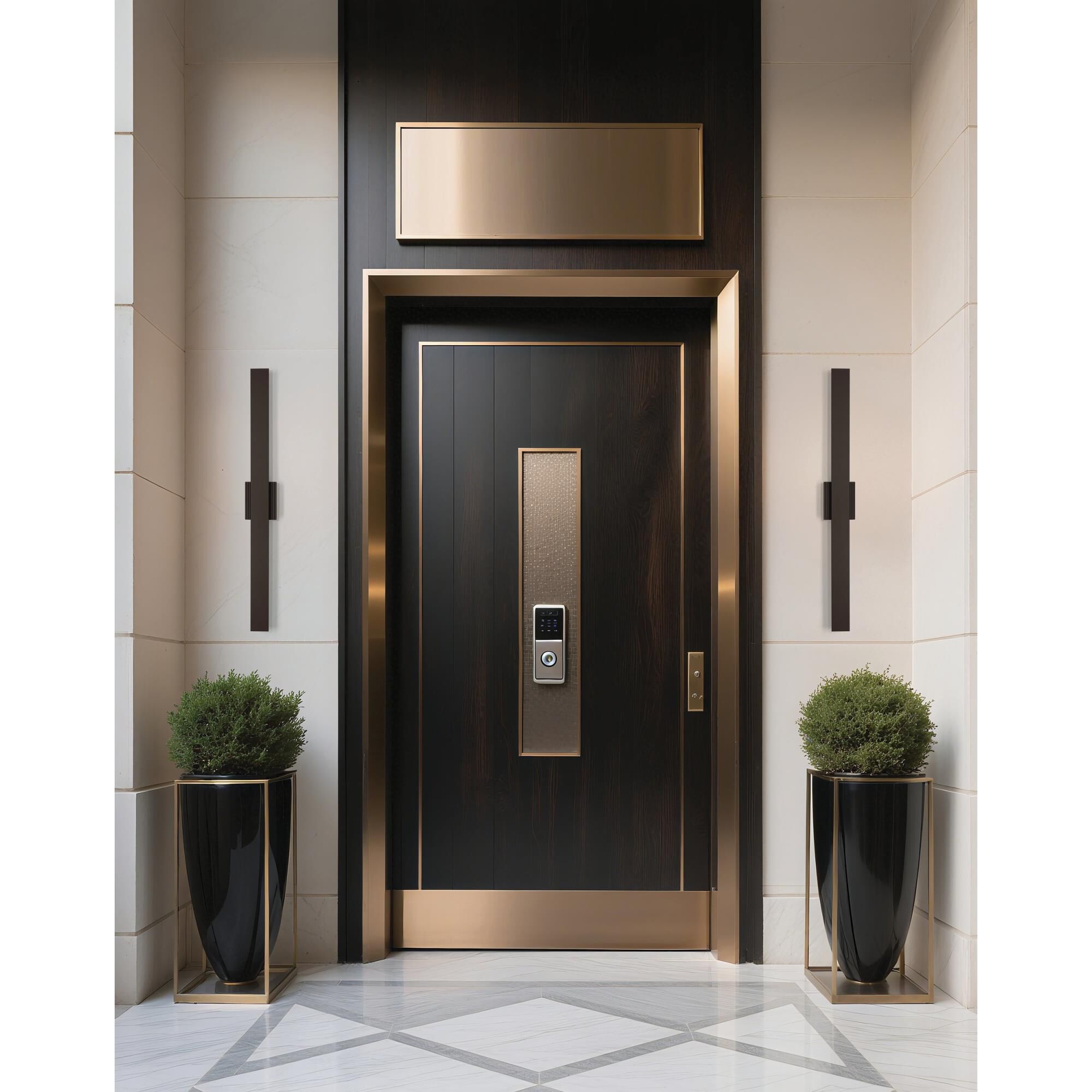 Shown in Architectural Bronze finish and Frosted Acrylic glass