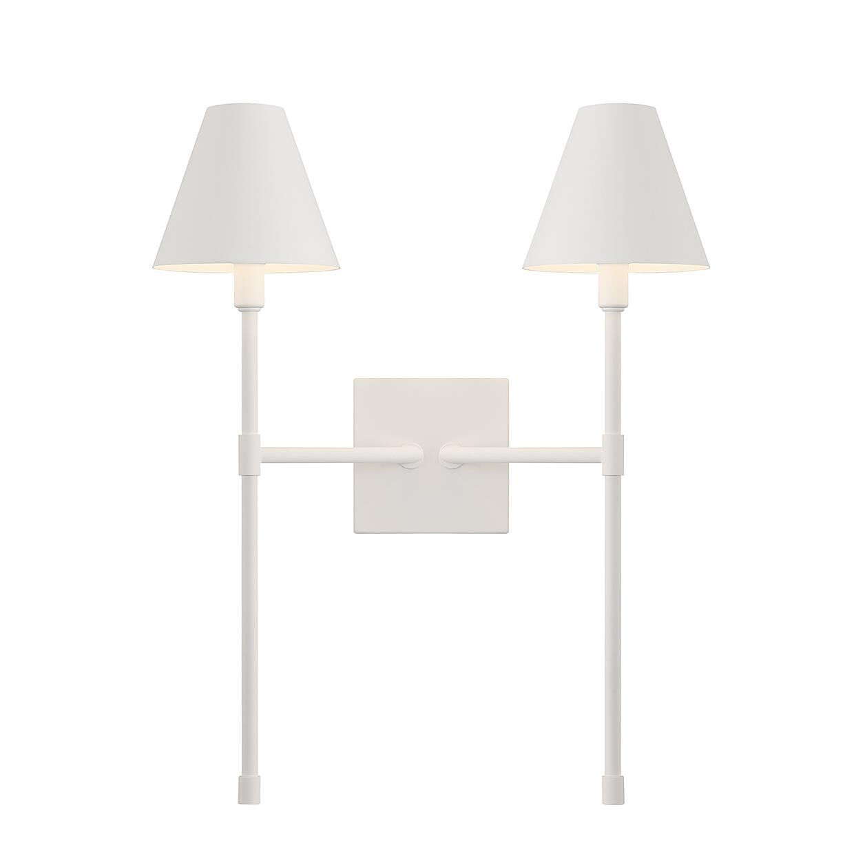 Shown in Bisque White finish and Metal shade