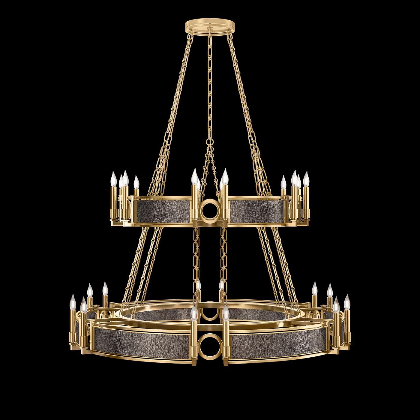 Shown in Gold Leaf and Brass  finish and Pebble accent