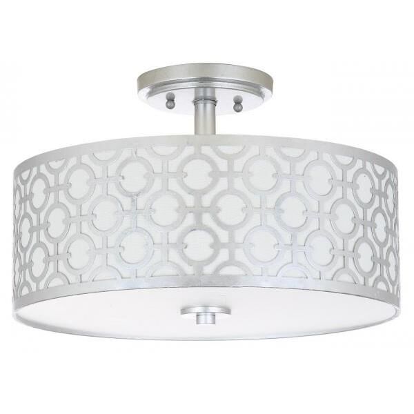 Vera Chain-Link 15 Inch 3 Light Semi Flush Mount by Safavieh