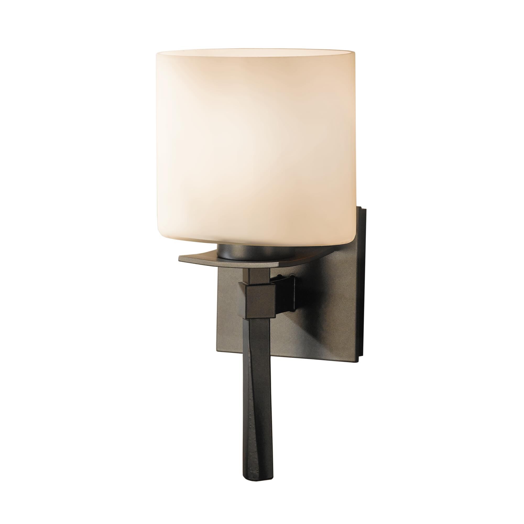 Shown in Dark Smoke finish and Opal  glass