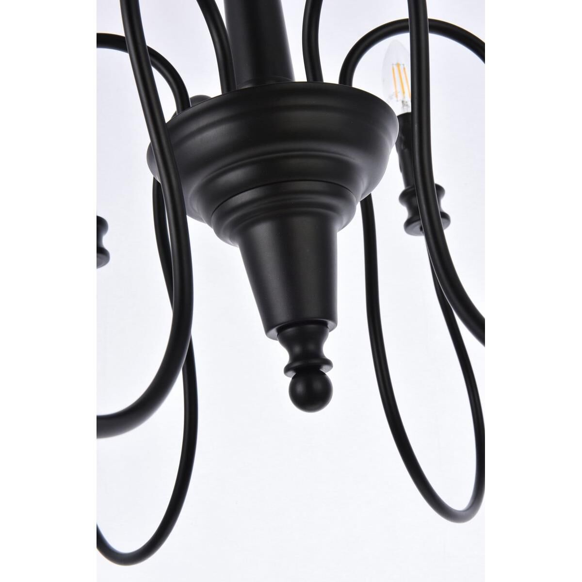 Flynx 26 Inch 6 Light Chandelier by Elegant Lighting