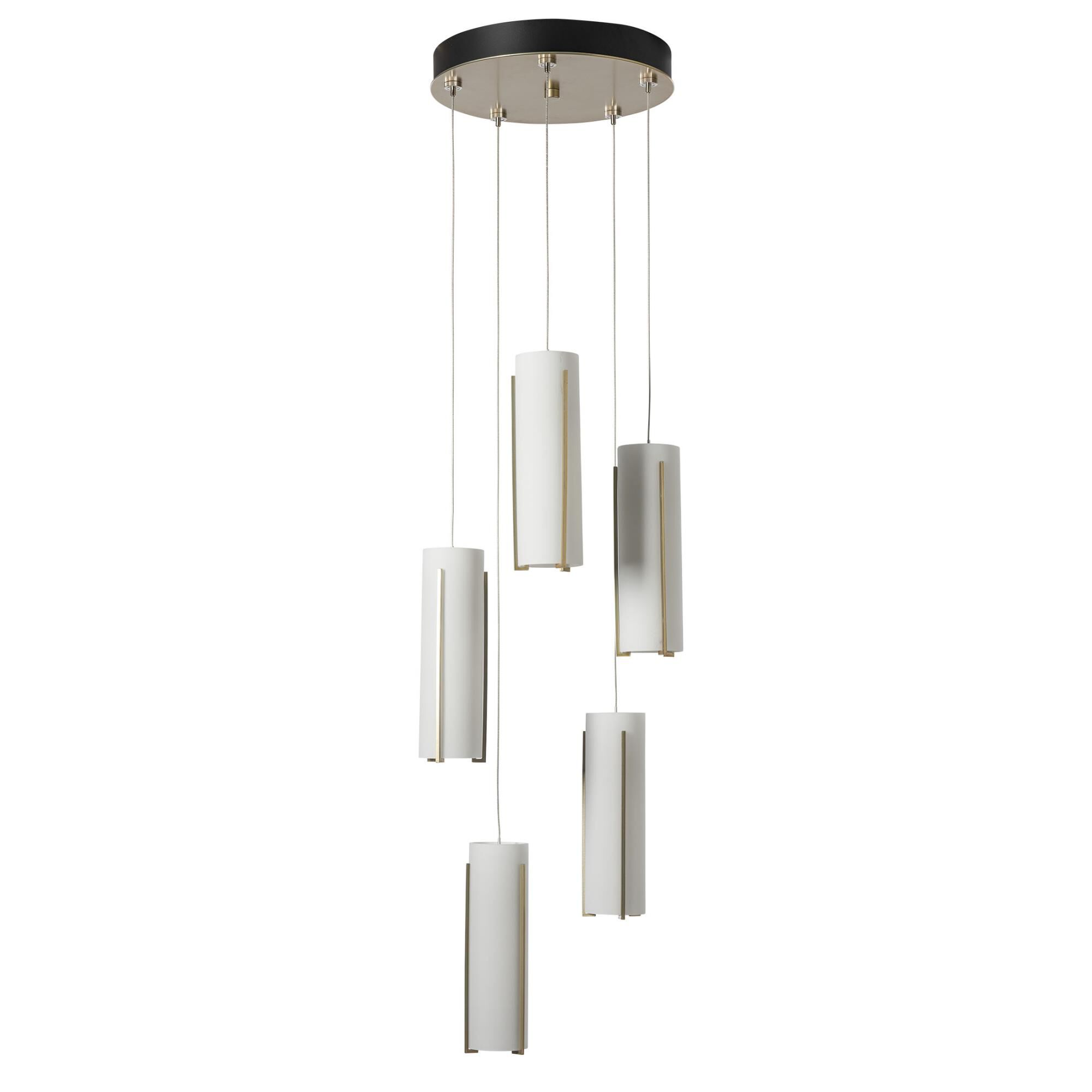 Exos Glass 14 Inch Multi Light Pendant by Hubbardton Forge