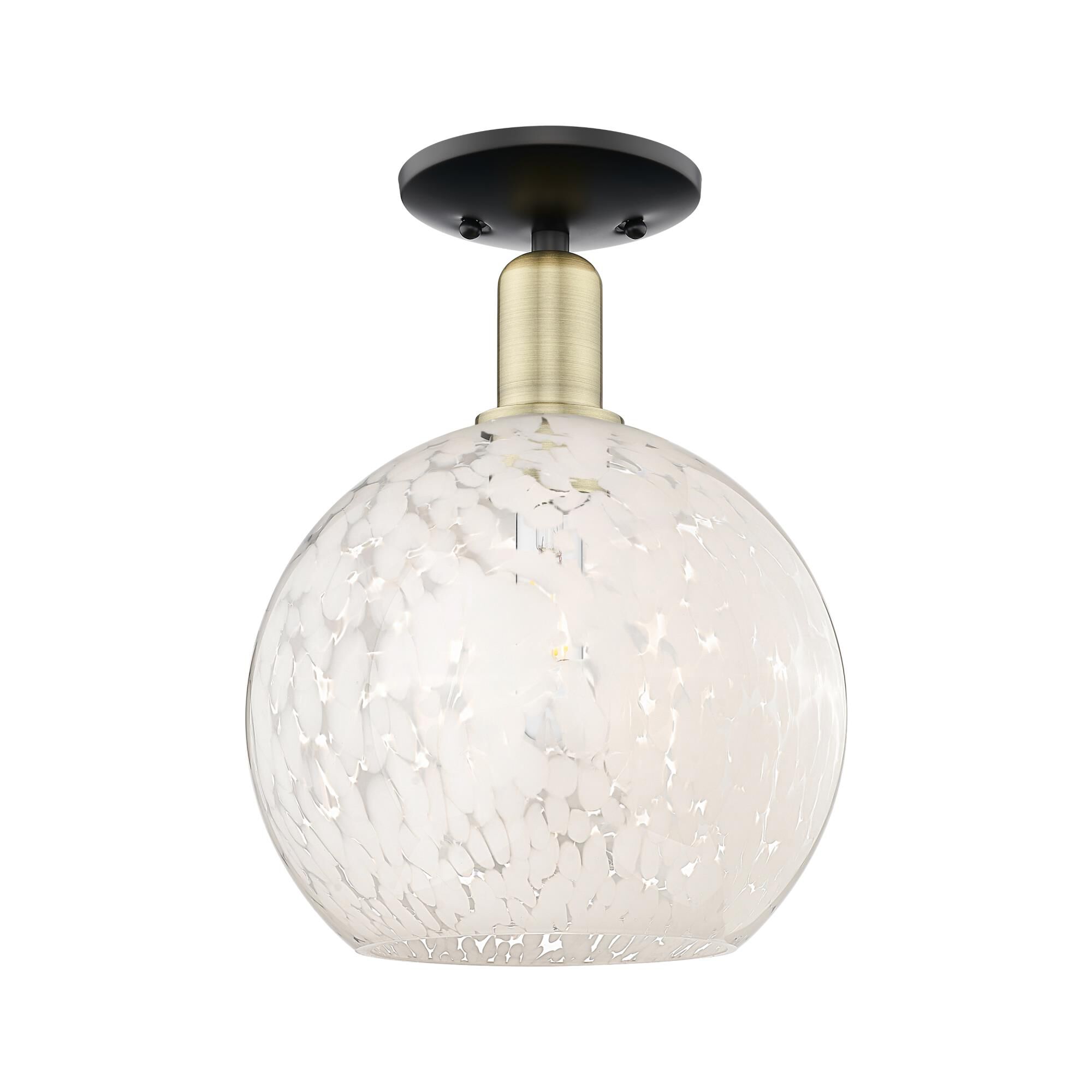 Bruno Marashlian White Mouchette Semi Flush Mount by Innovations Lighting