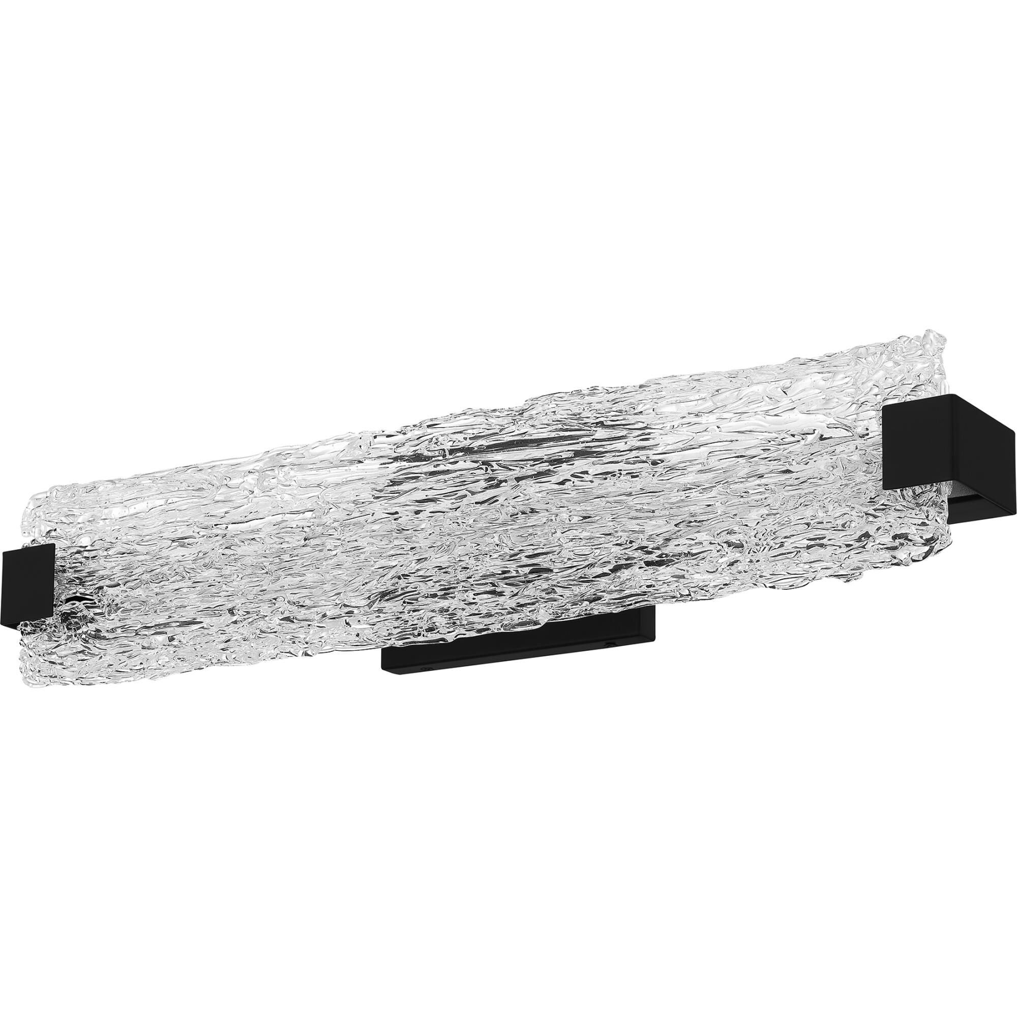 Shown in Matte Black finish and Clear Textured glass