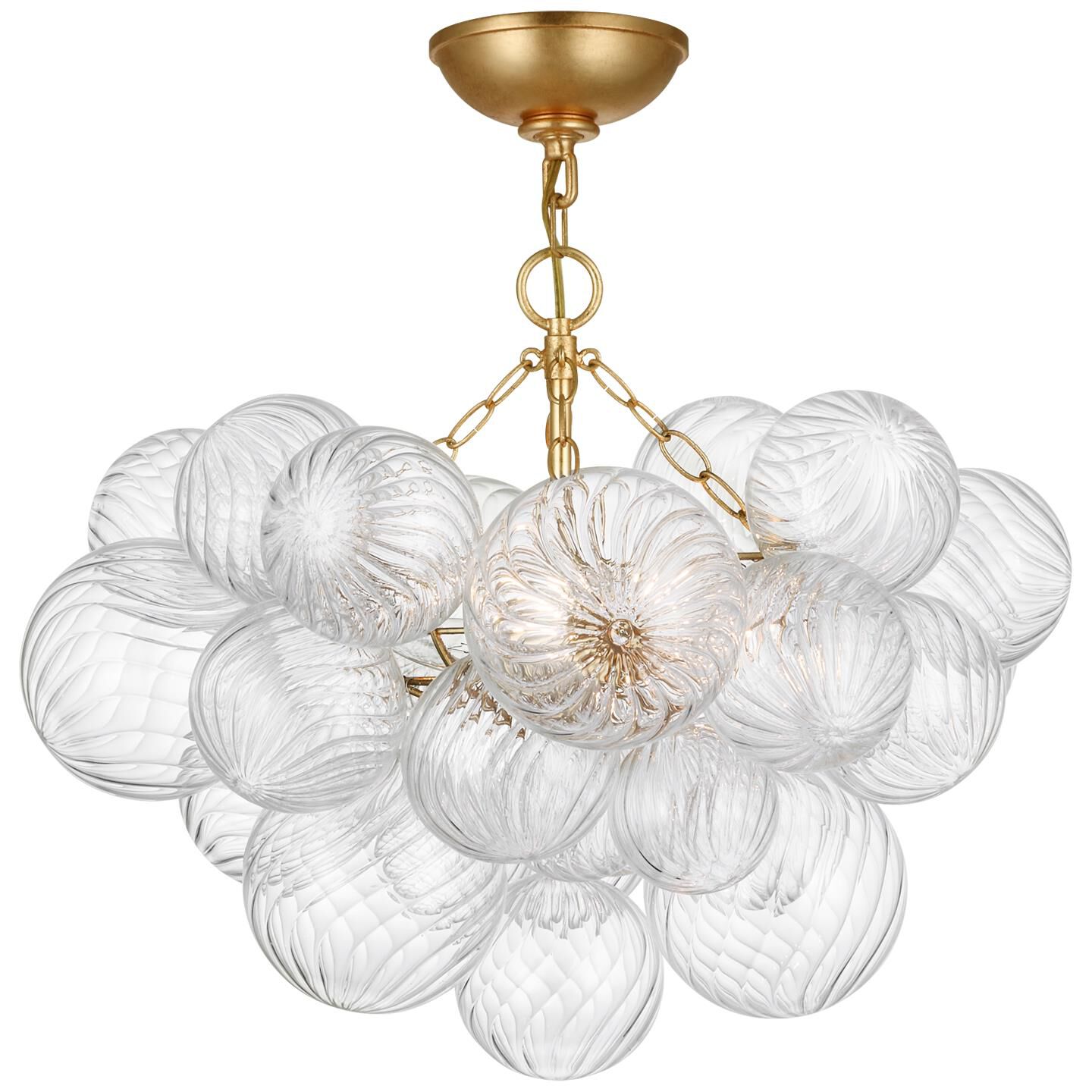 Shown in Gild And Clear Swirled Glass finish and Clear Swirled Glass shade