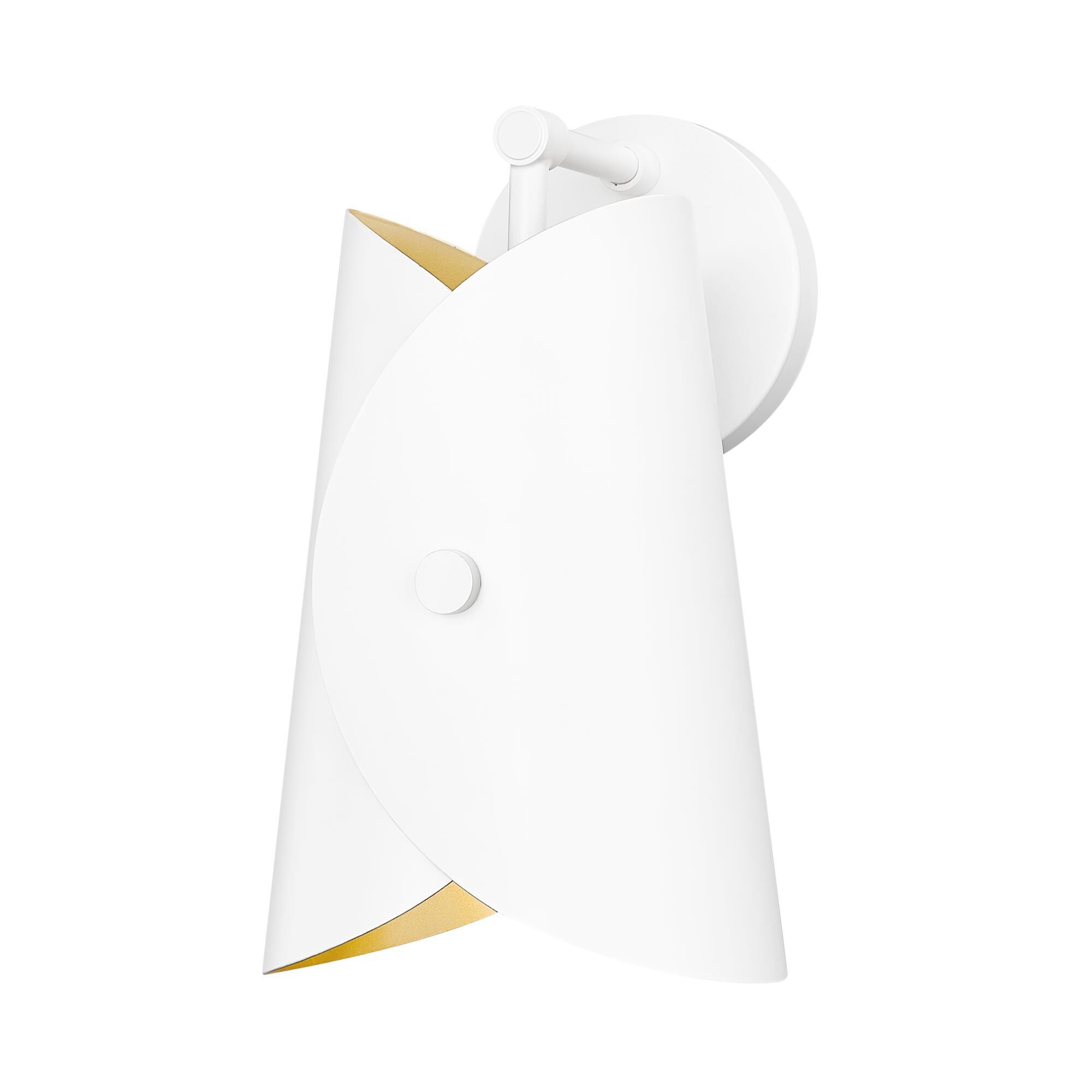 Shown in Matte White finish and Matte White Outer And Gold Inner glass and Matte White Outer And Gold Inner shade