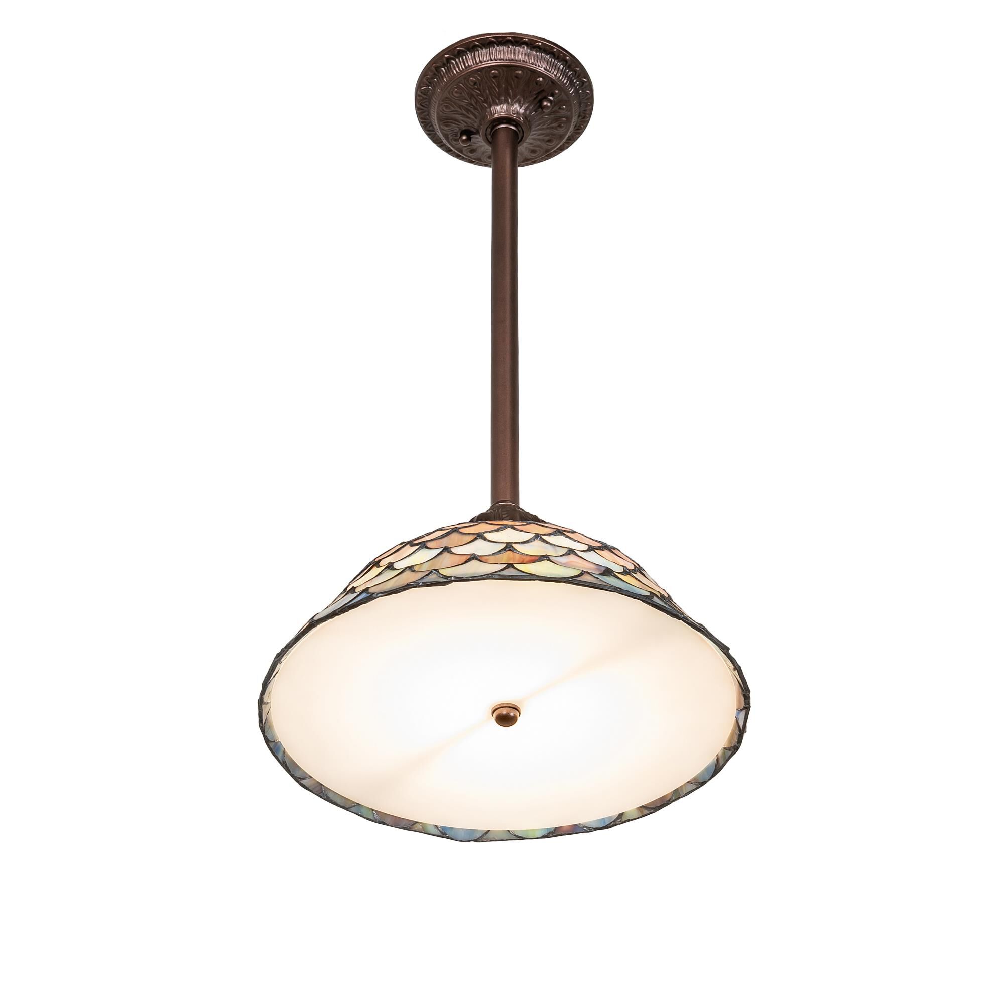 Meyda Lighting Tiffany Fishscale 12 Inch LED Mini Pendant