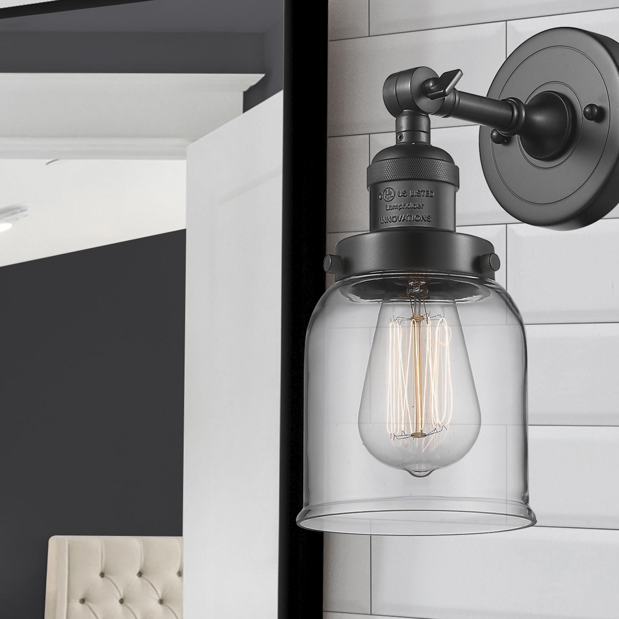 Shown in Oil Rubbed Bronze finish and Clear glass