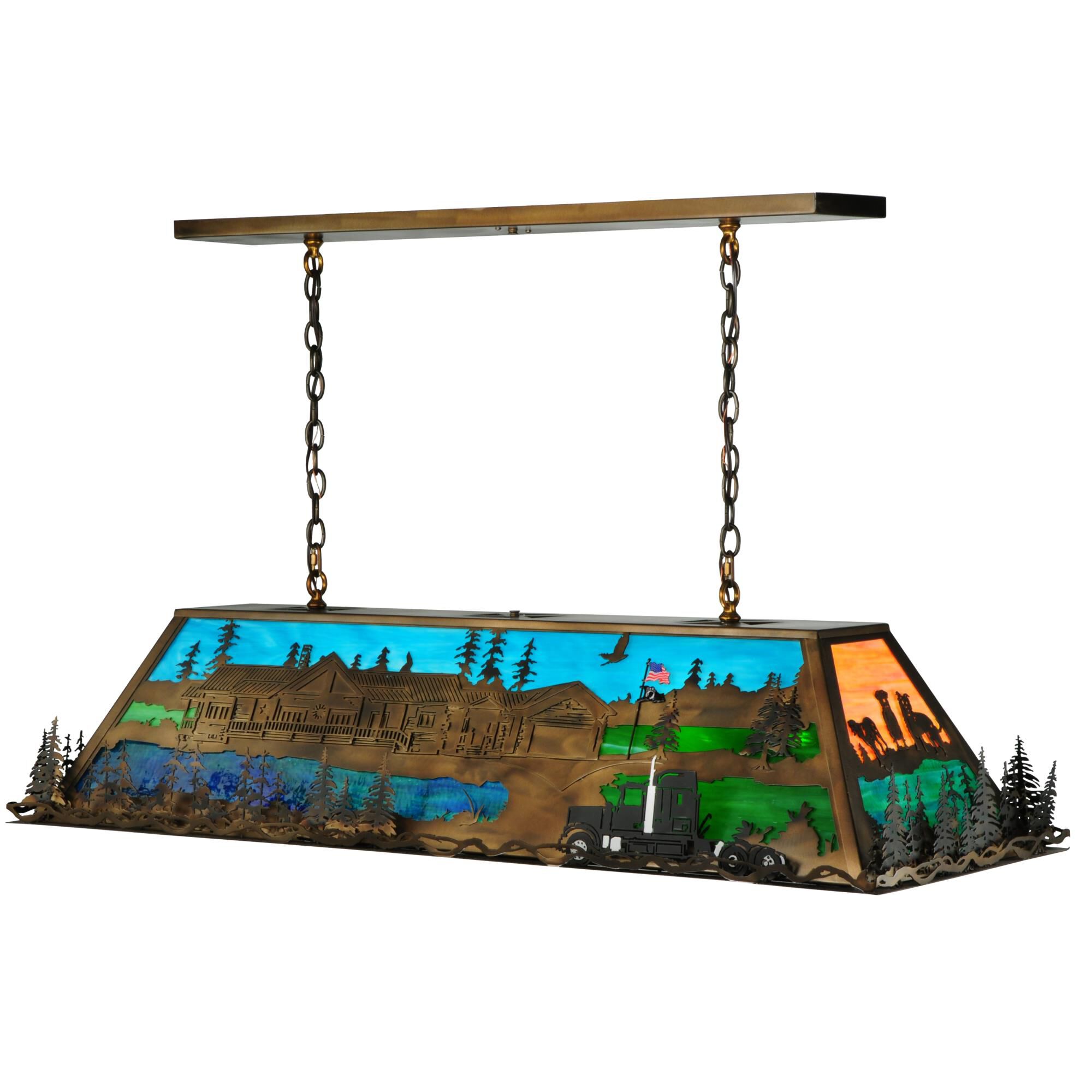 Personalized Tuckers 53 Inch 9 Light Linear Suspension Light by Meyda Lighting