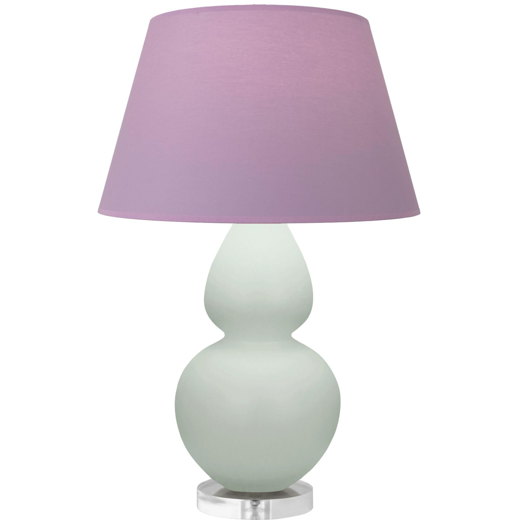 Shown in Matte Celadon finish and Lavender and Plum shade and Lucite accent