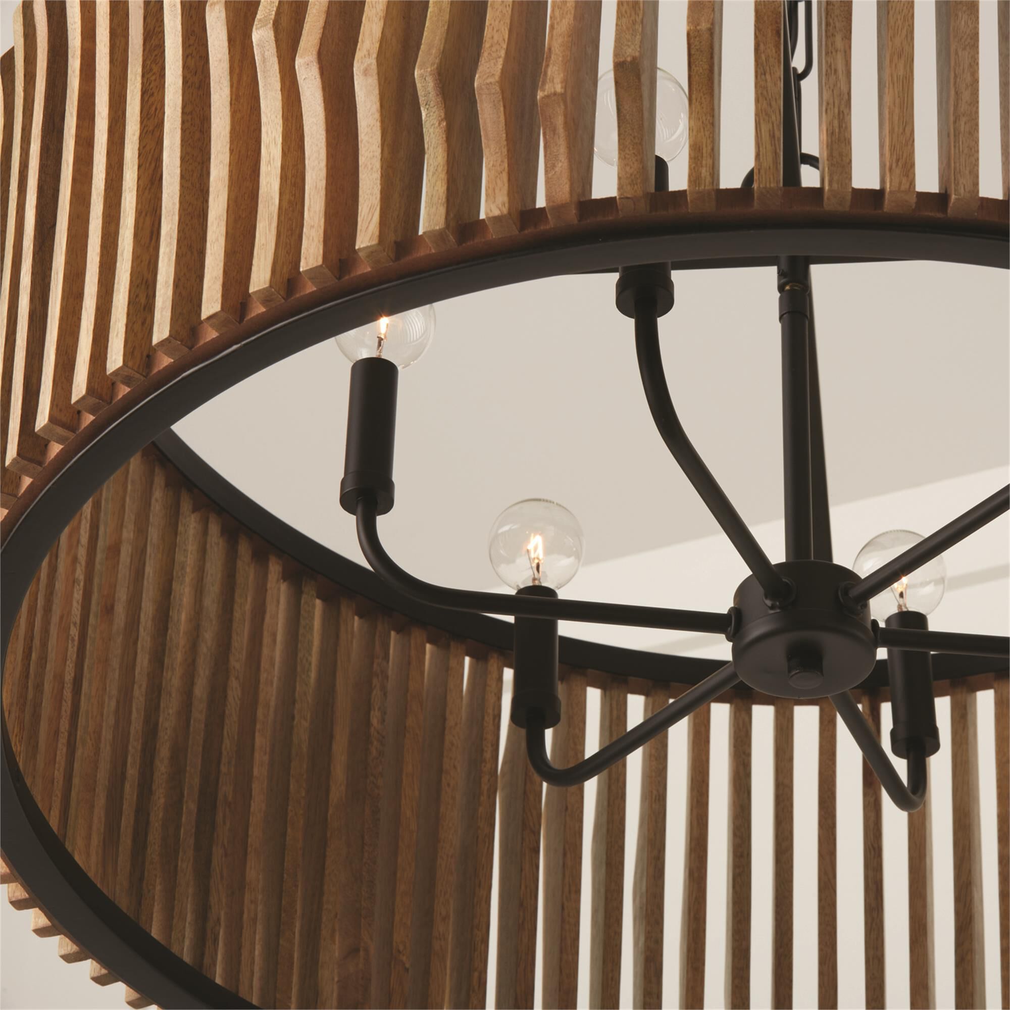 Shown in Light Wood and Matte Black finish