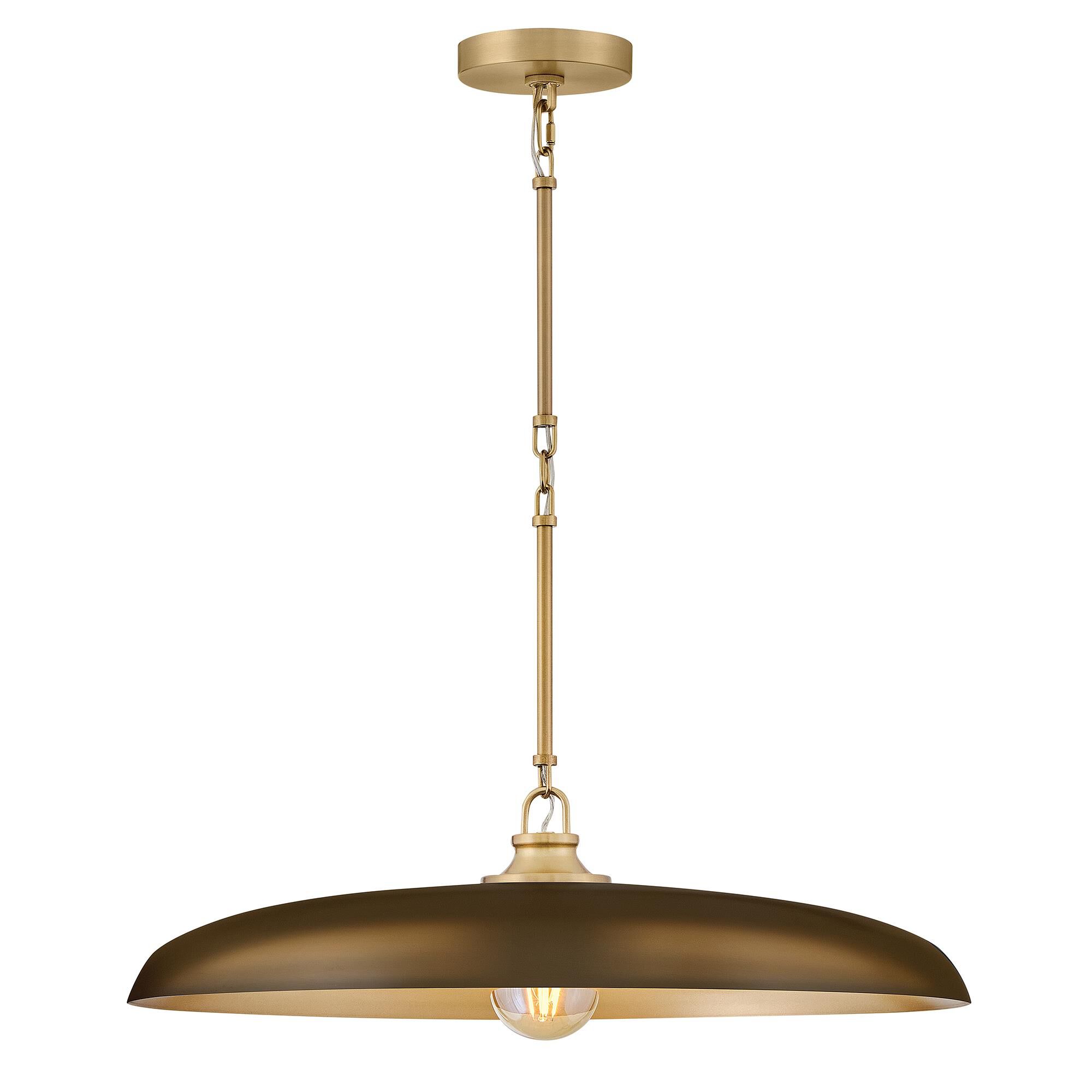 Shown in Lacquered Brass finish and Heritage Bronze accent