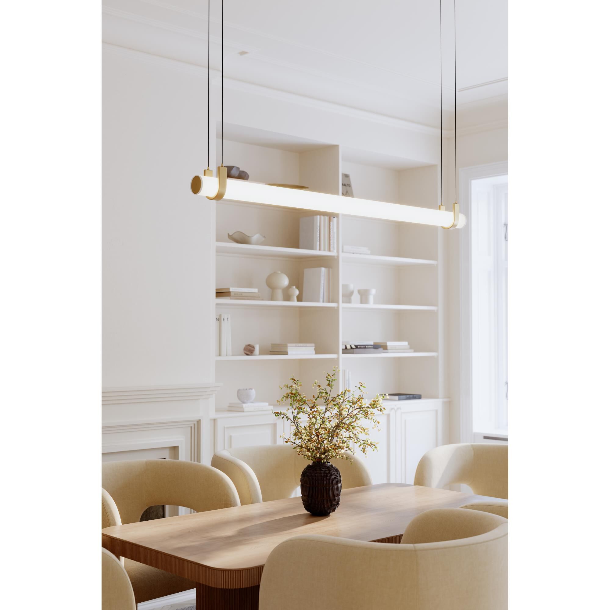 Shown in Legacy Brass finish and Etched Opal glass