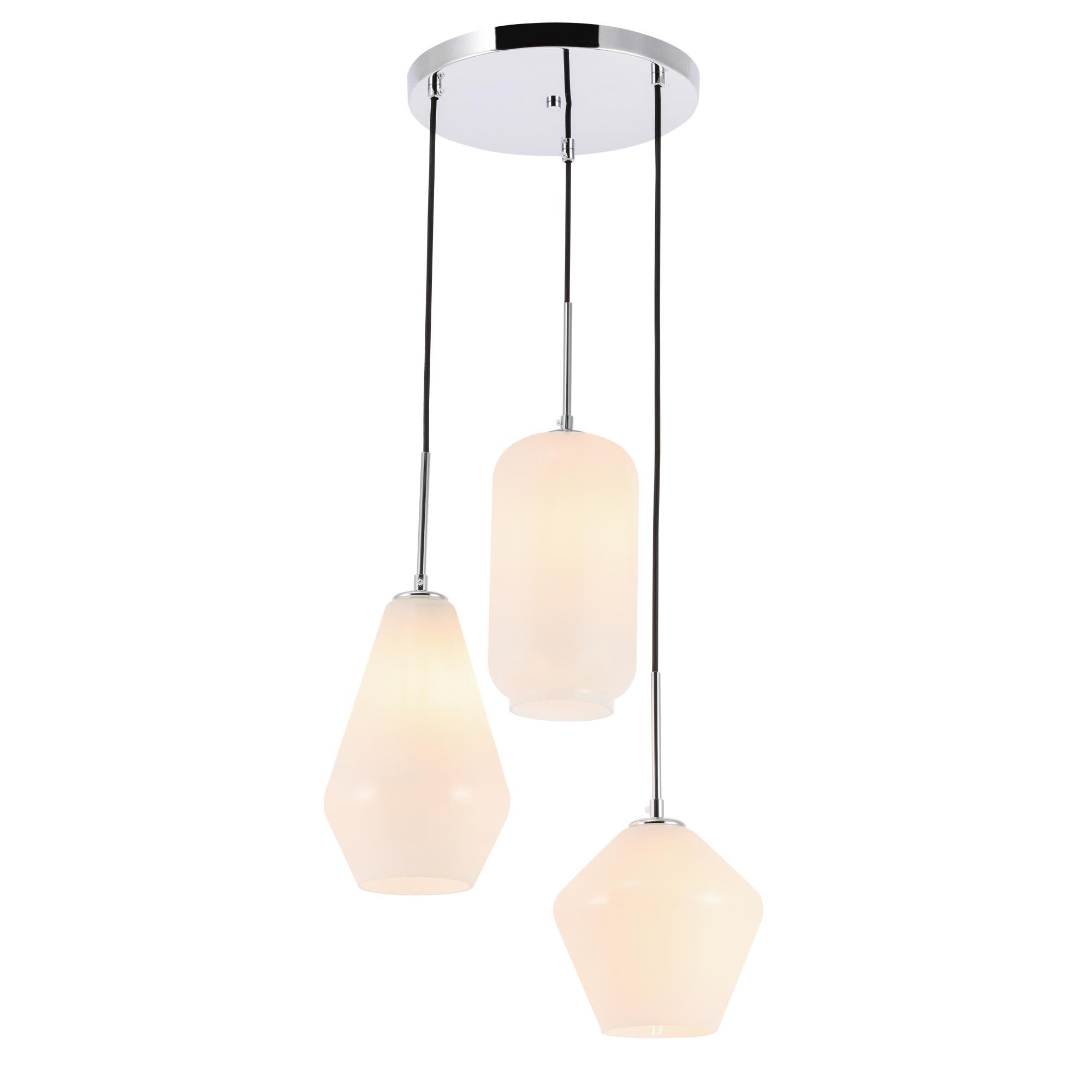 Gene 17 Inch Multi Light Pendant by Elegant Lighting