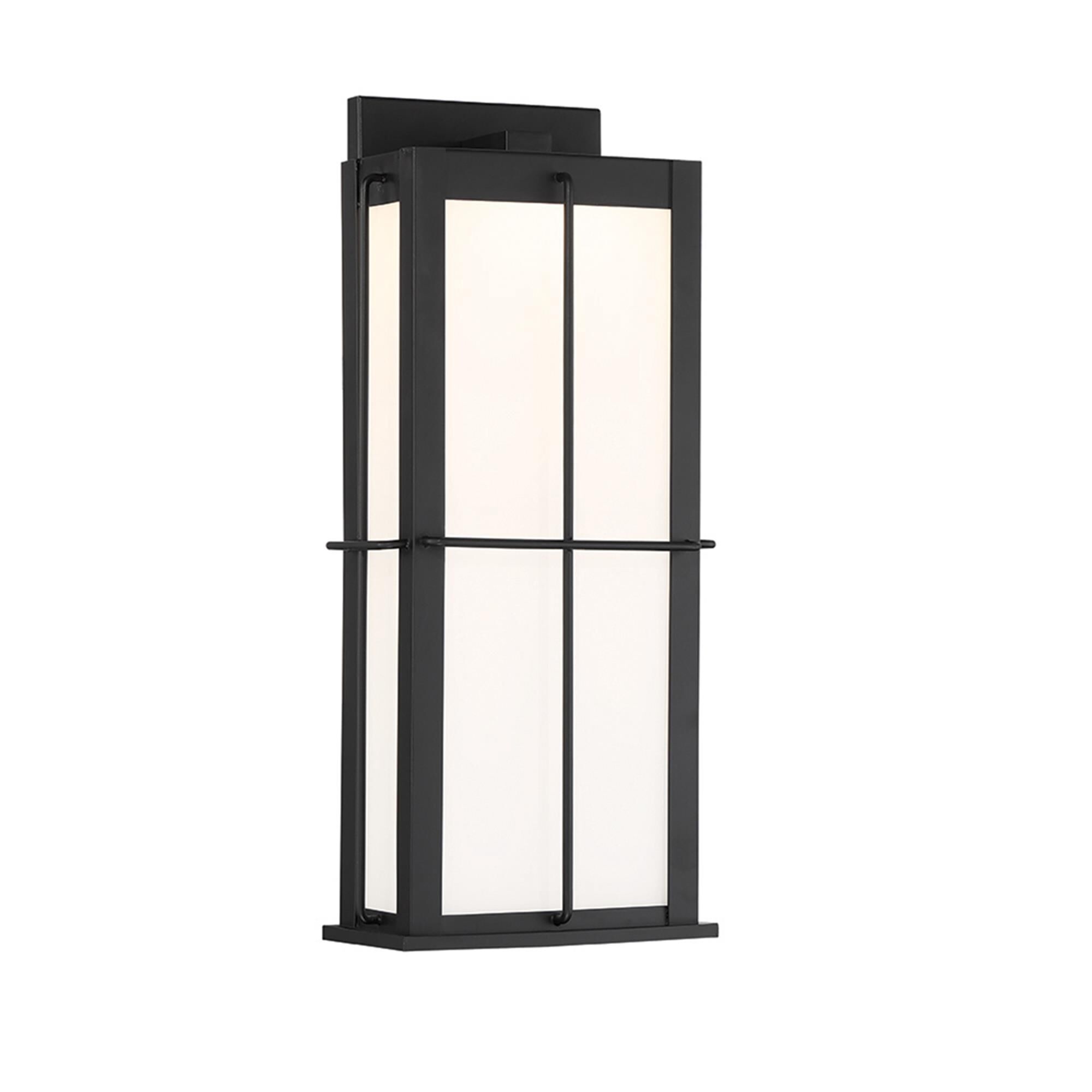 Shown in Black finish and Glass shade