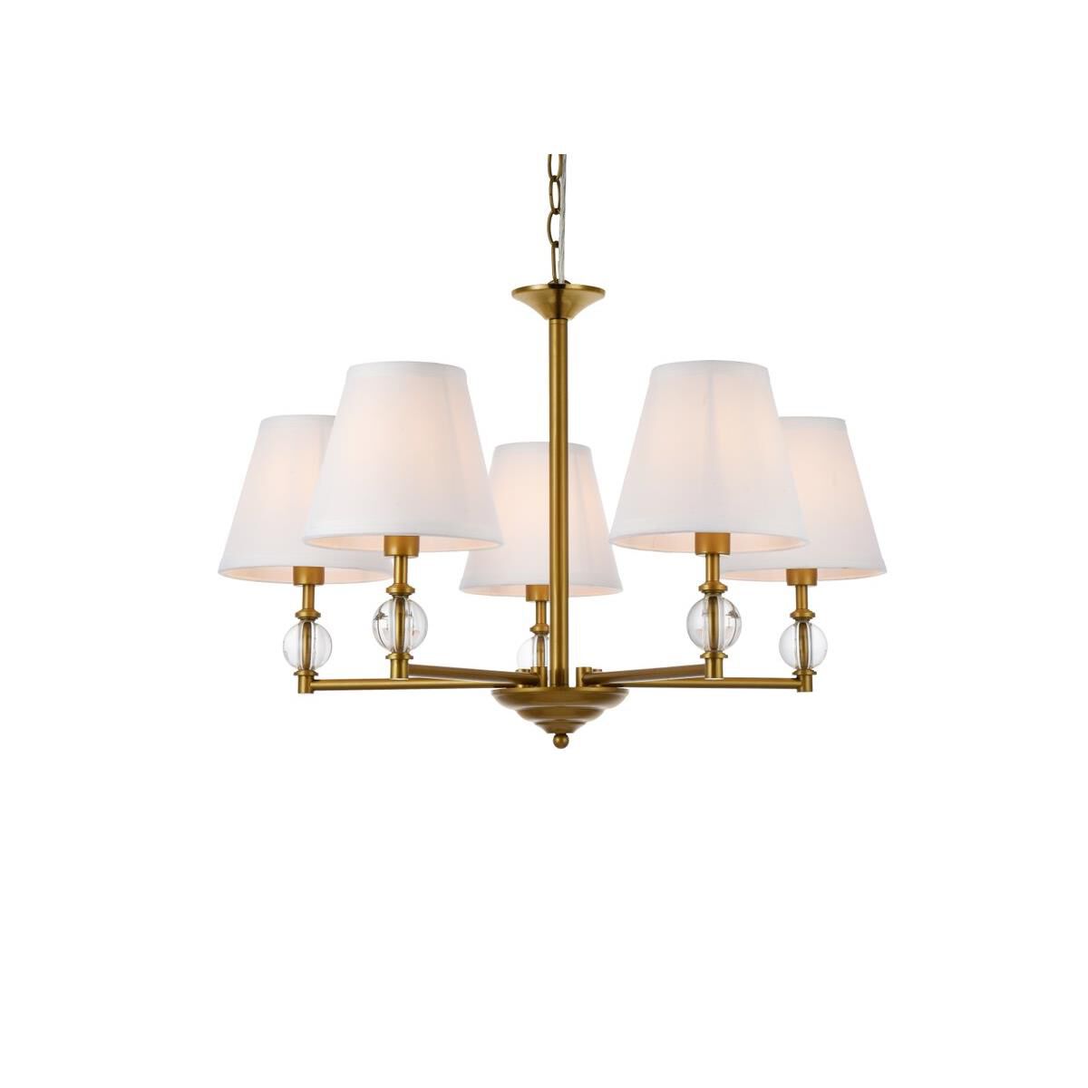 Bethany 27 Inch 5 Light Chandelier by Elegant Lighting