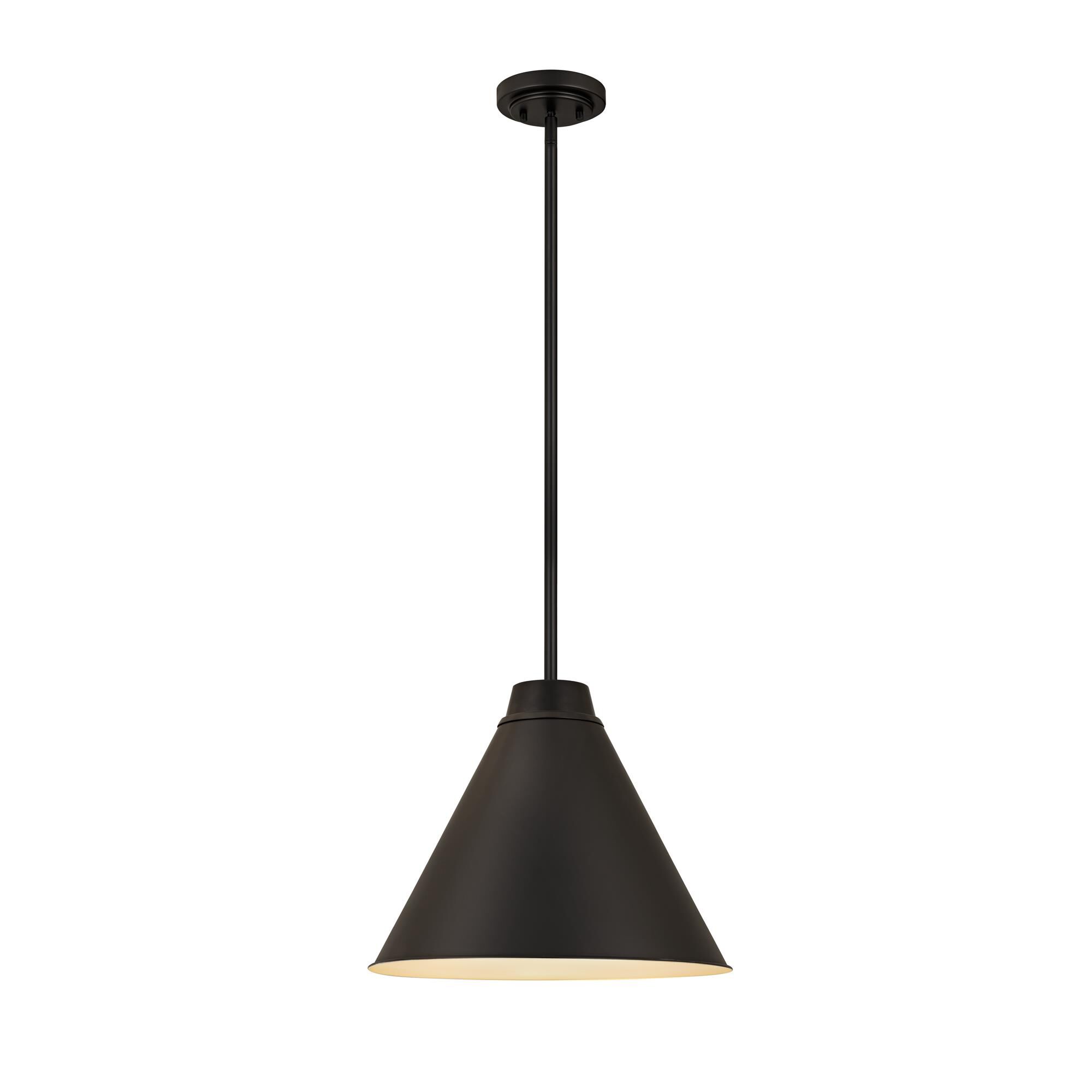 Shown in Matte Black finish and Iron glass and Iron shade