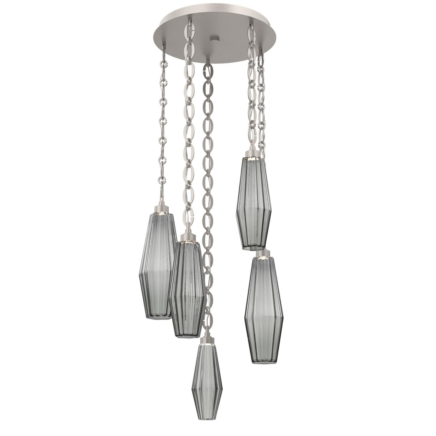 Shown in Beige Silver finish and Smoke glass
