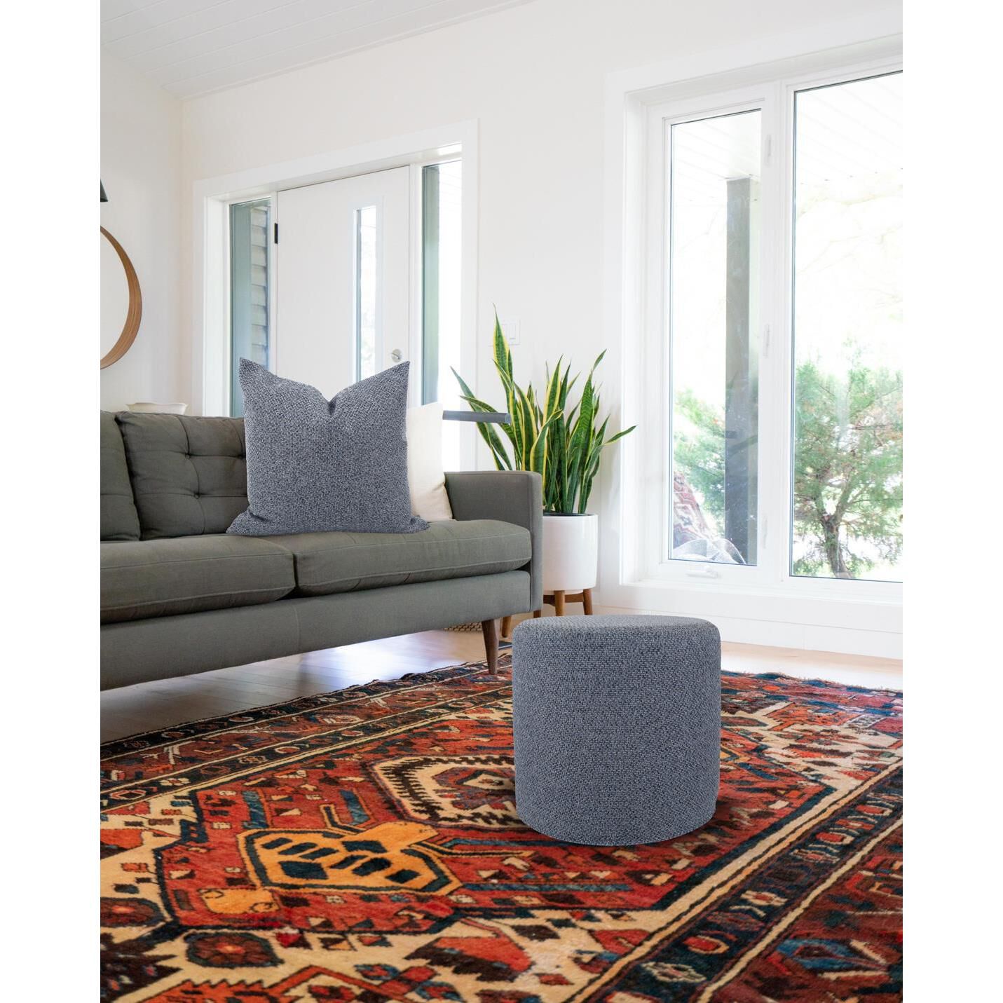 The Panama Block & Cylinder Ottoman by Howard Elliott Collection