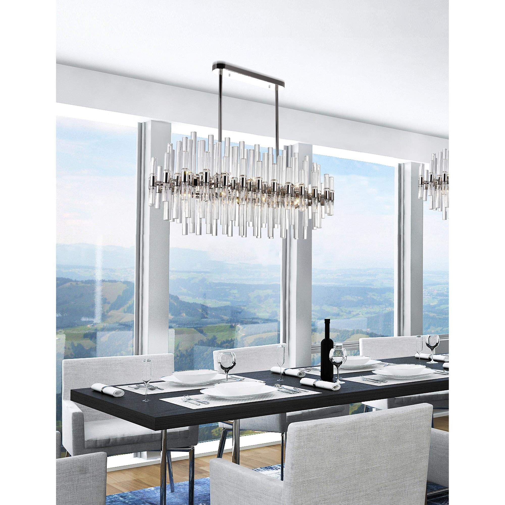 Miroir 40 Inch 16 Light Linear Suspension Light by CWI Lighting