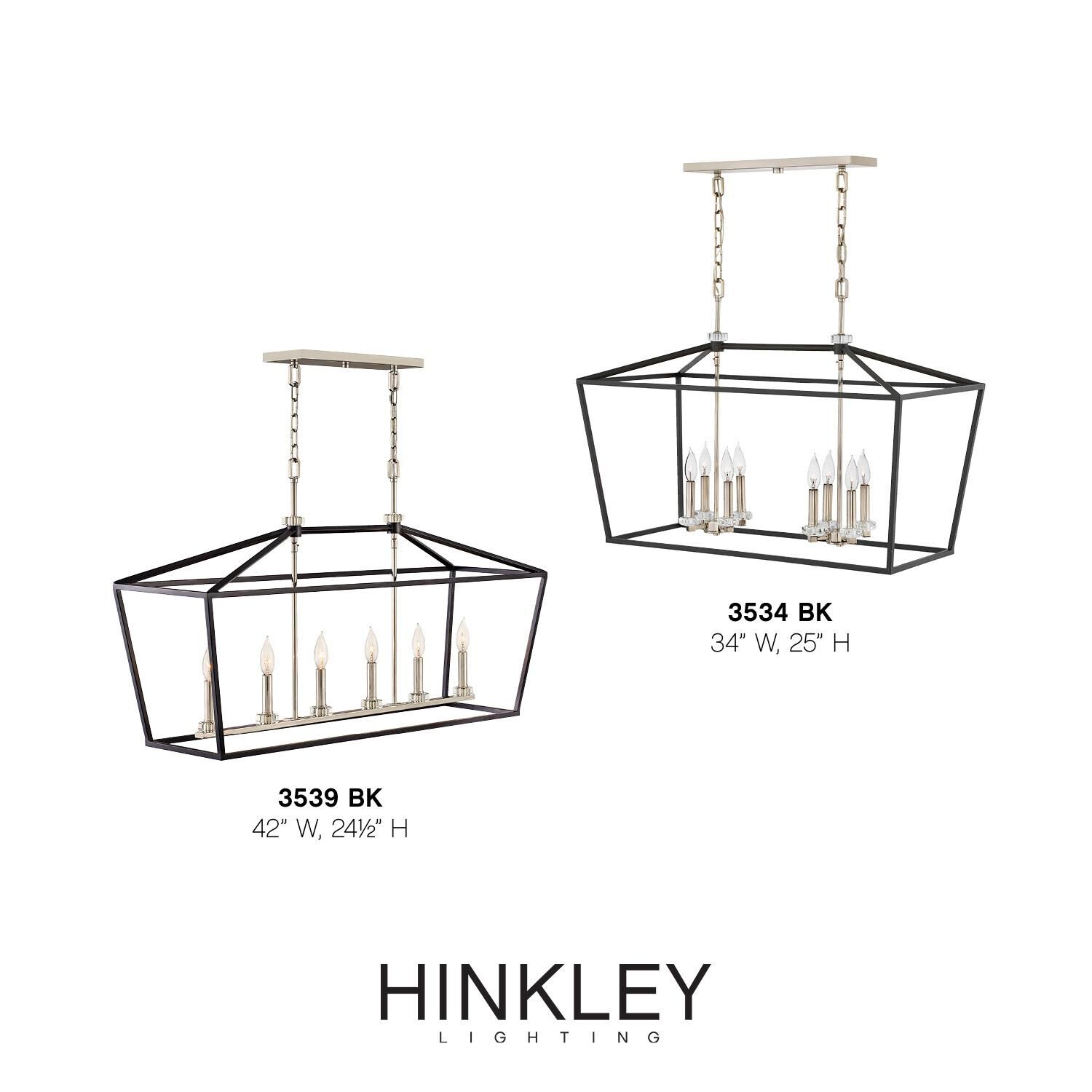 Stinson 34 Inch 8 Light Linear Suspension Light by Hinkley Lighting