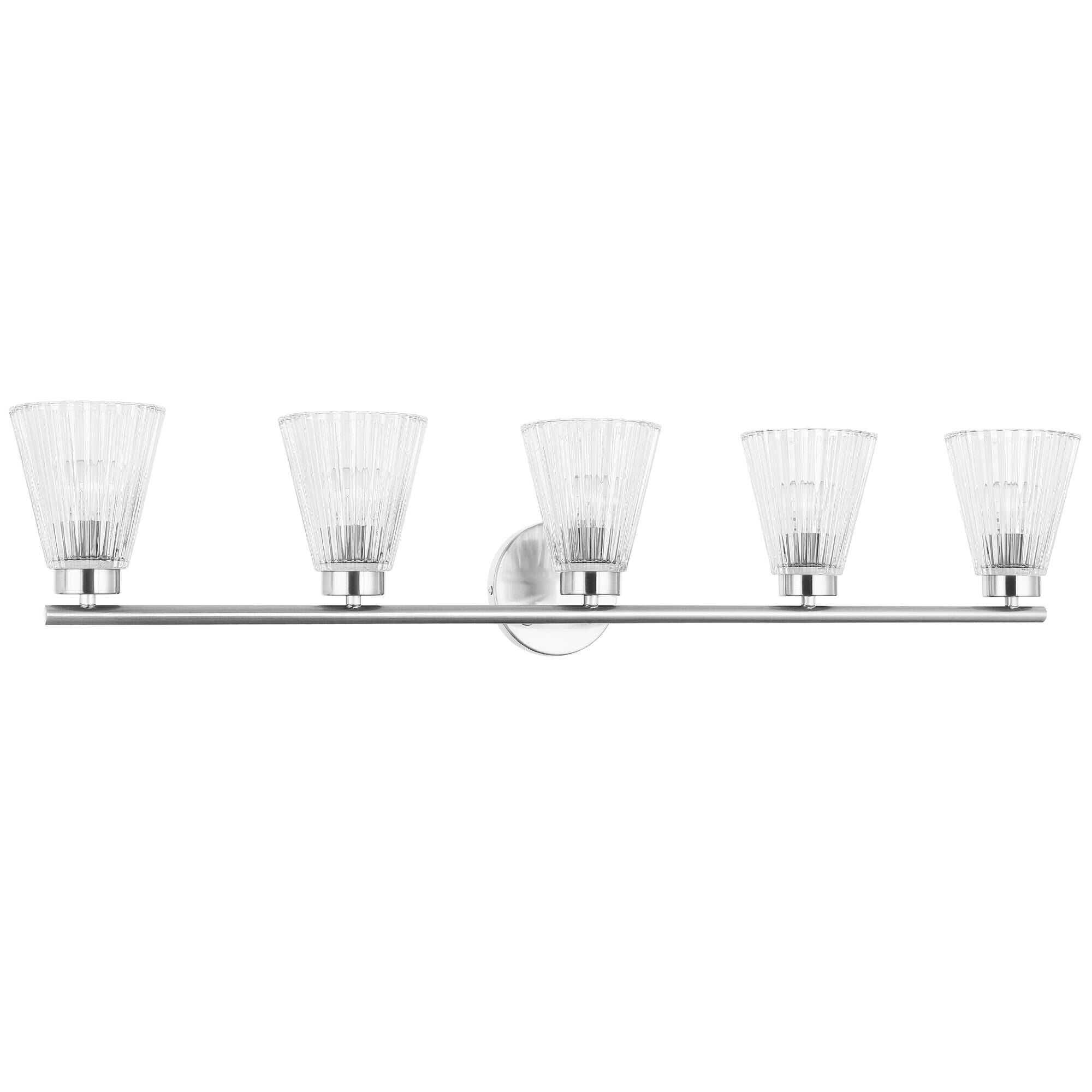 Shown in Polished Chrome finish and Clear glass