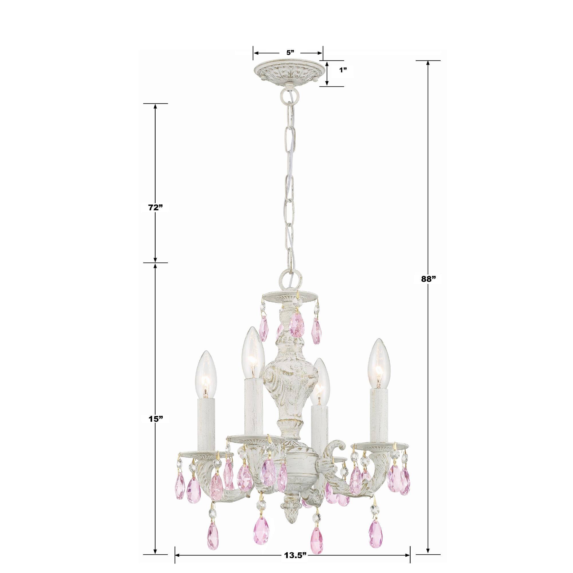 Paris Market 13 Inch 4 Light Mini Chandelier by Crystorama