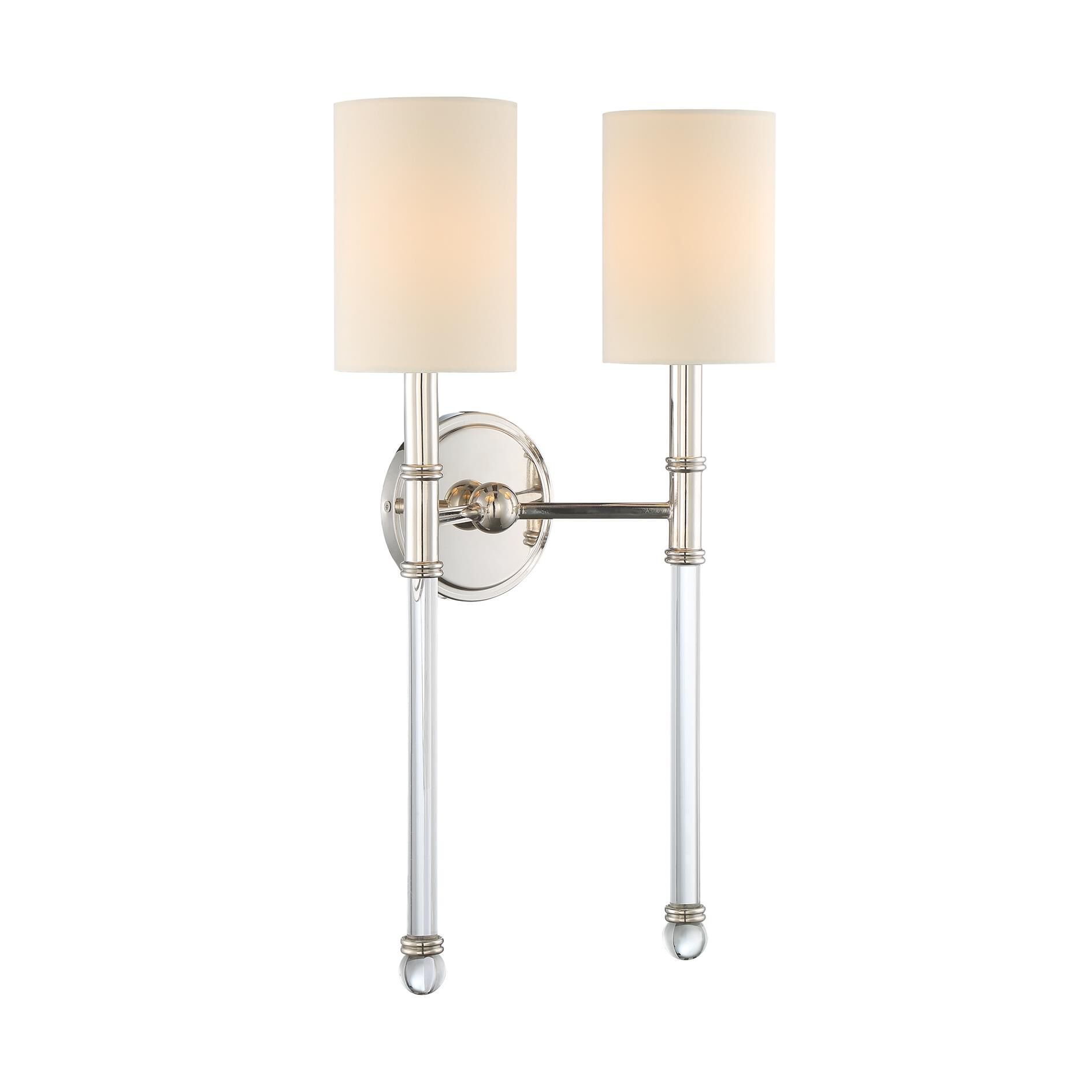 Shown in Polished Nickel finish and Soft White shade