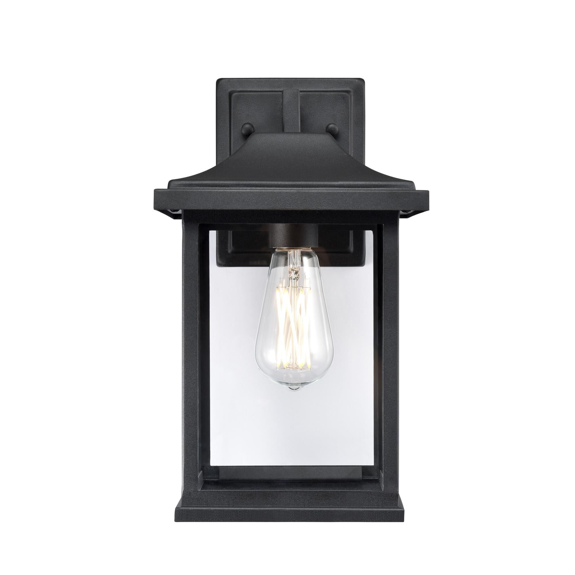 Shown in Textured Black finish and Clear glass