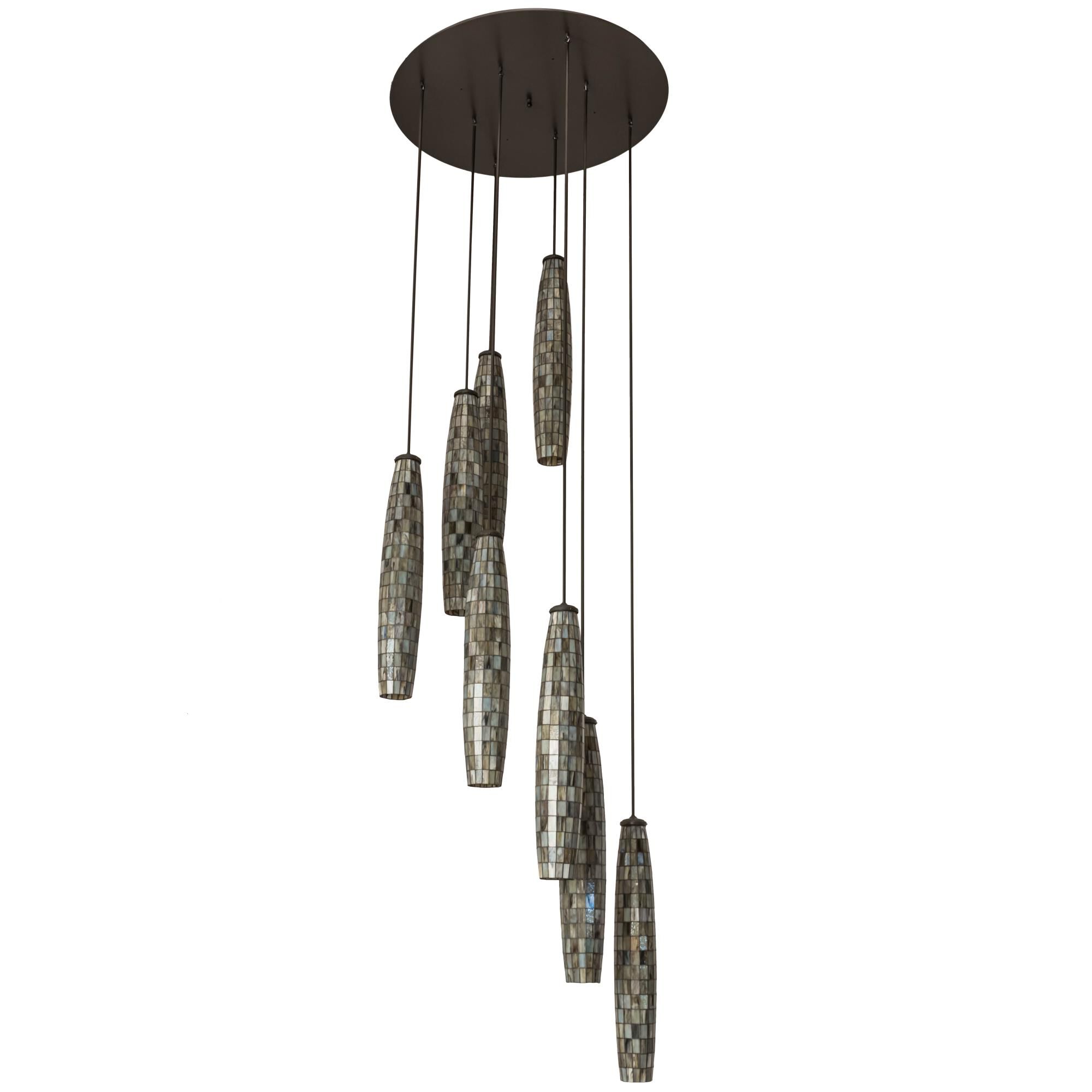Checkers 48 Inch 8 Light Multi Light Pendant by Meyda Lighting