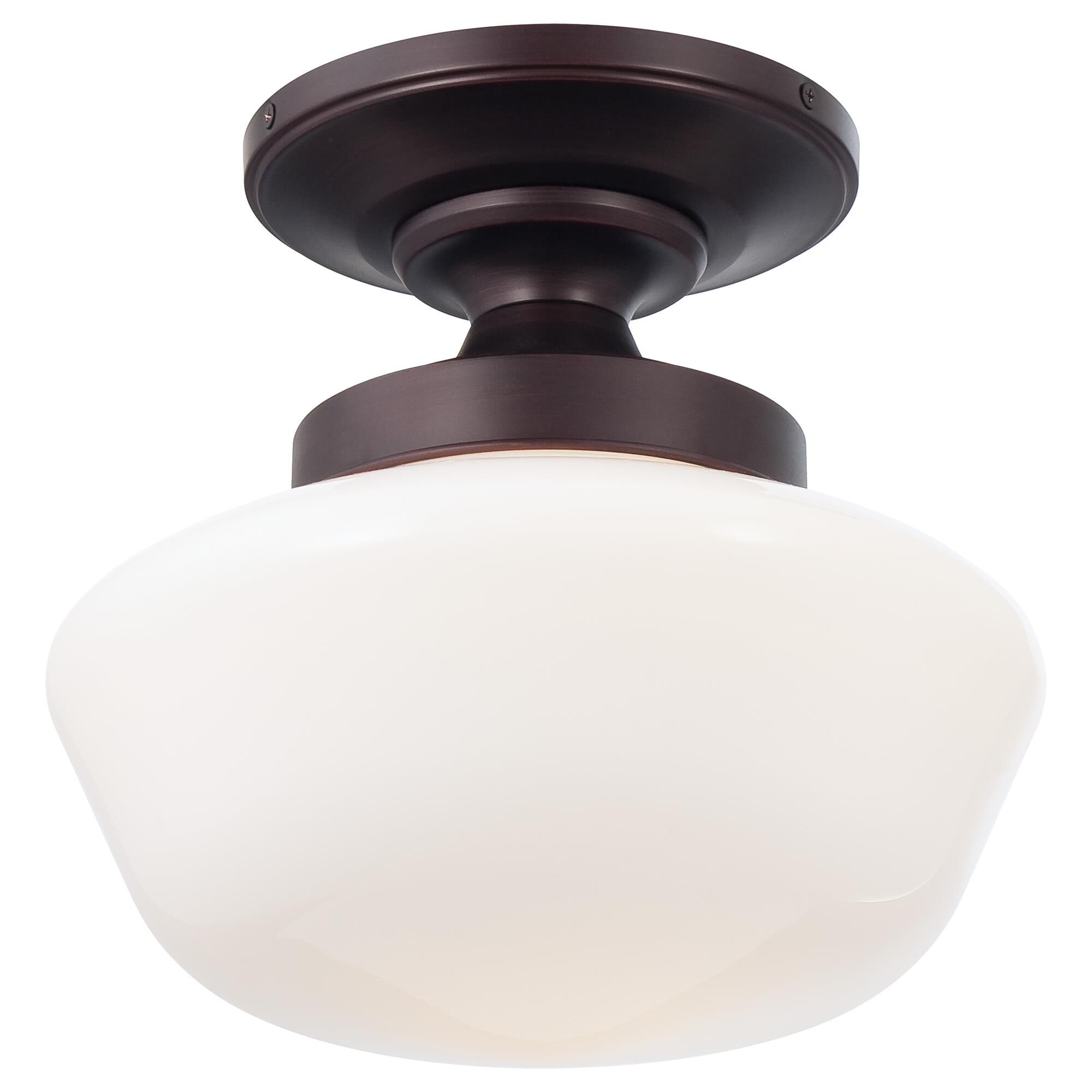 Shown in Brushed Bronze finish and Opal glass