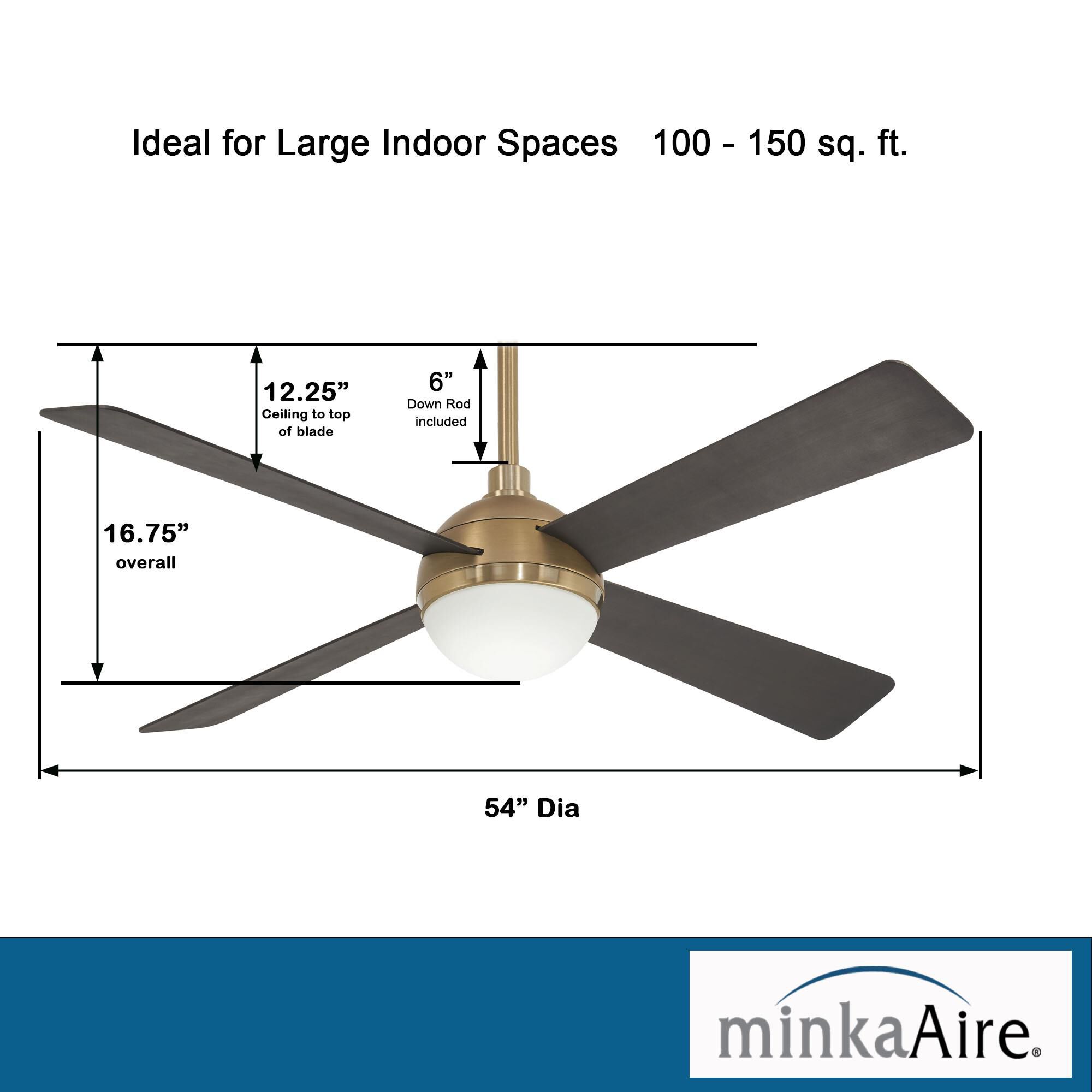 Orb 54 Inch Ceiling Fan with Light Kit by Minka Aire by Minka Aire