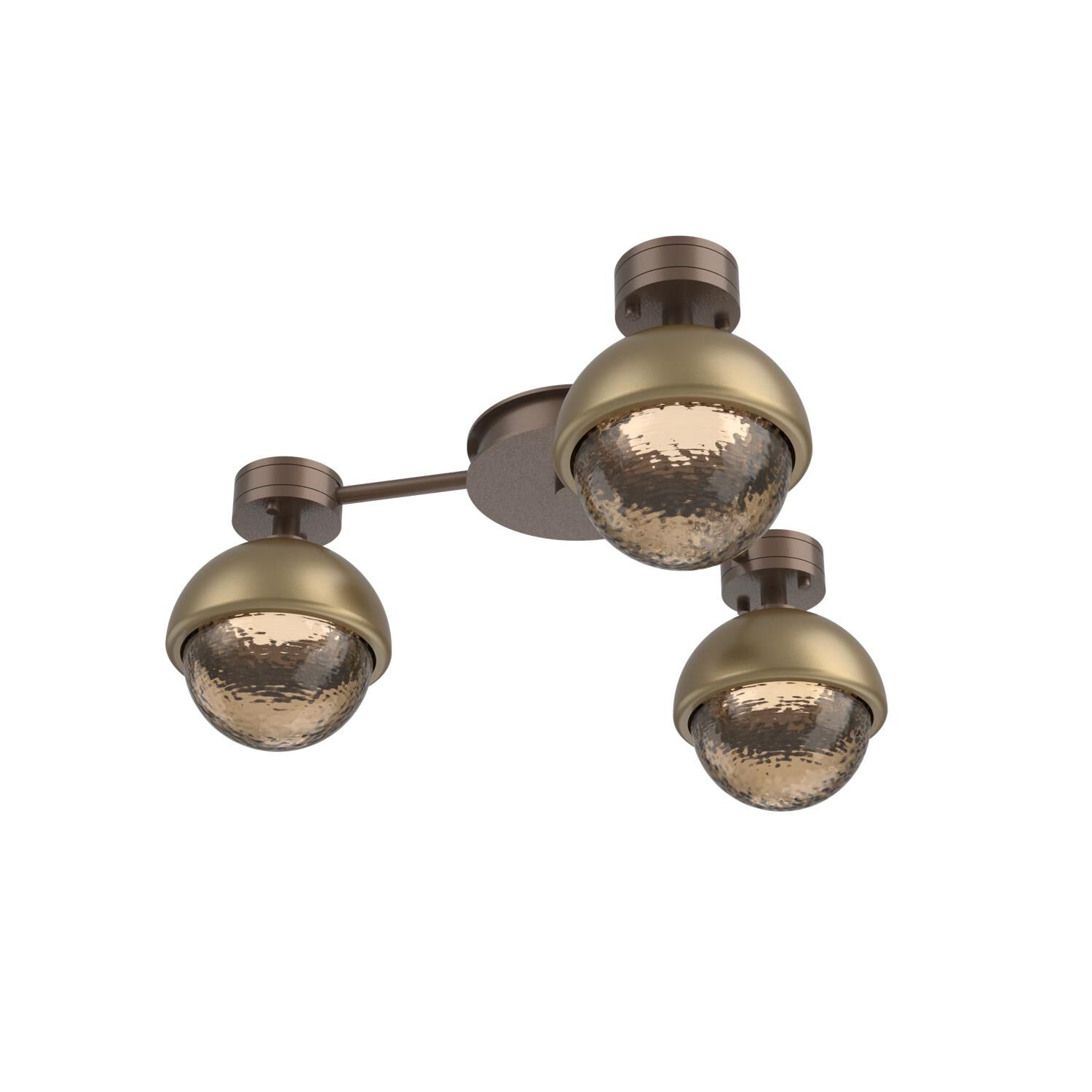 Shown in Burnished Bronze finish and Bronze glass and Gilded Brass accent